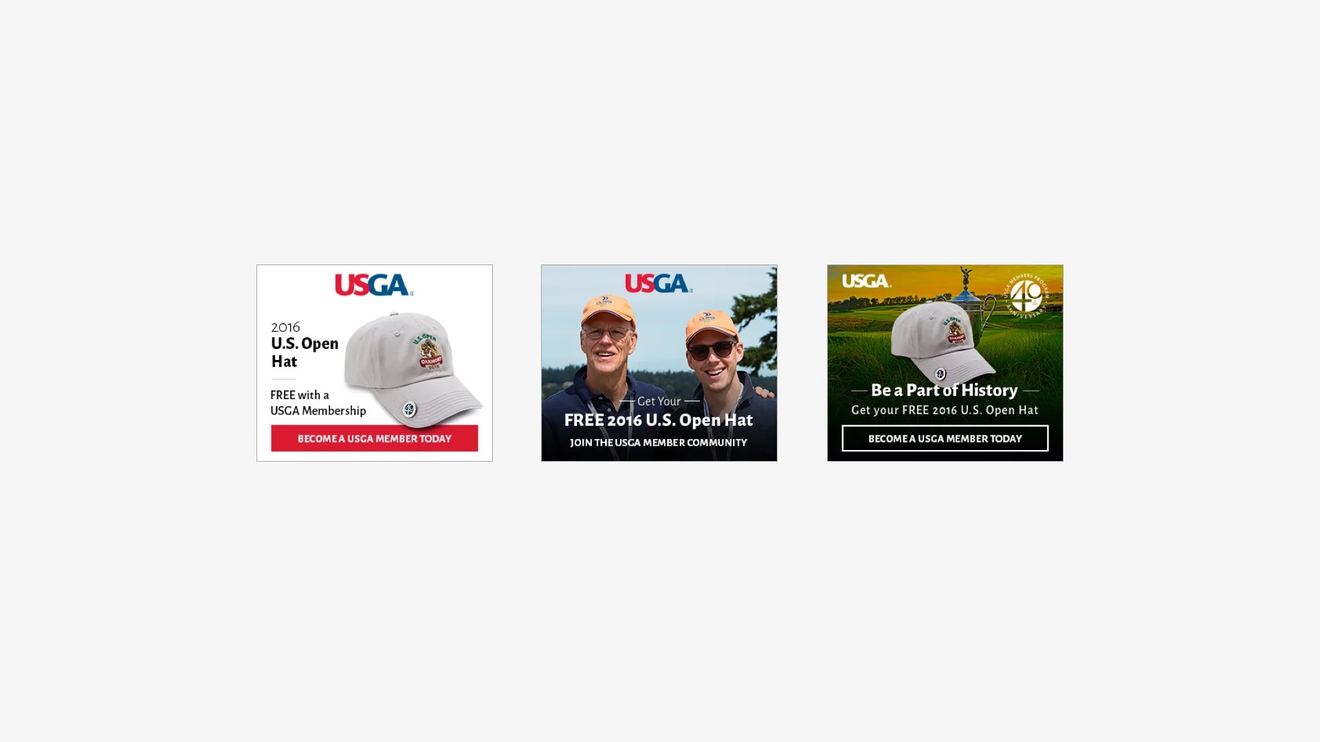 USGA: 2016 Membership Hat Campaign Banners