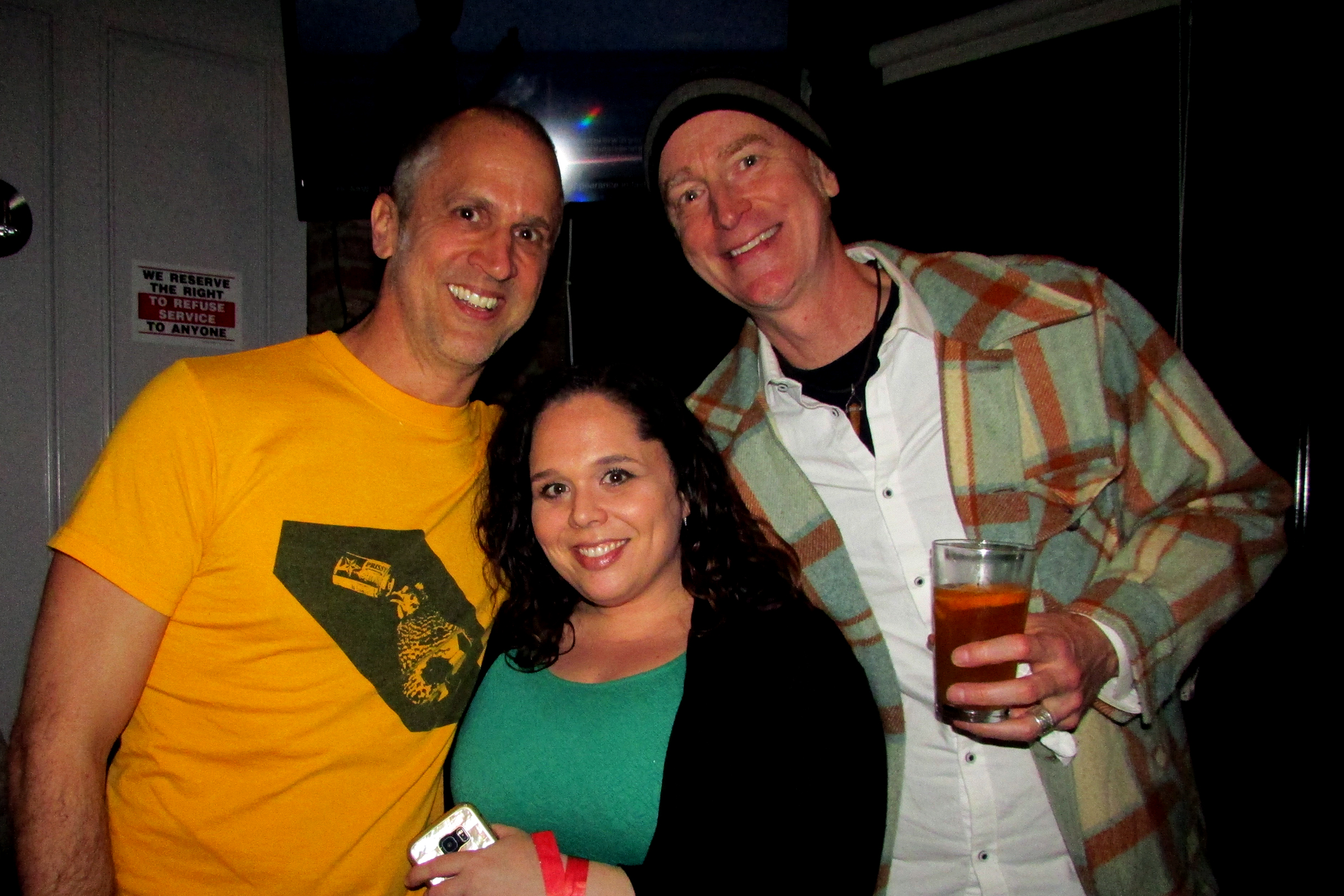 Troy Ruptash , Craig Richey , and Sarah Levin enjoying the after party at Bru's Wiffle in Beverly Hills