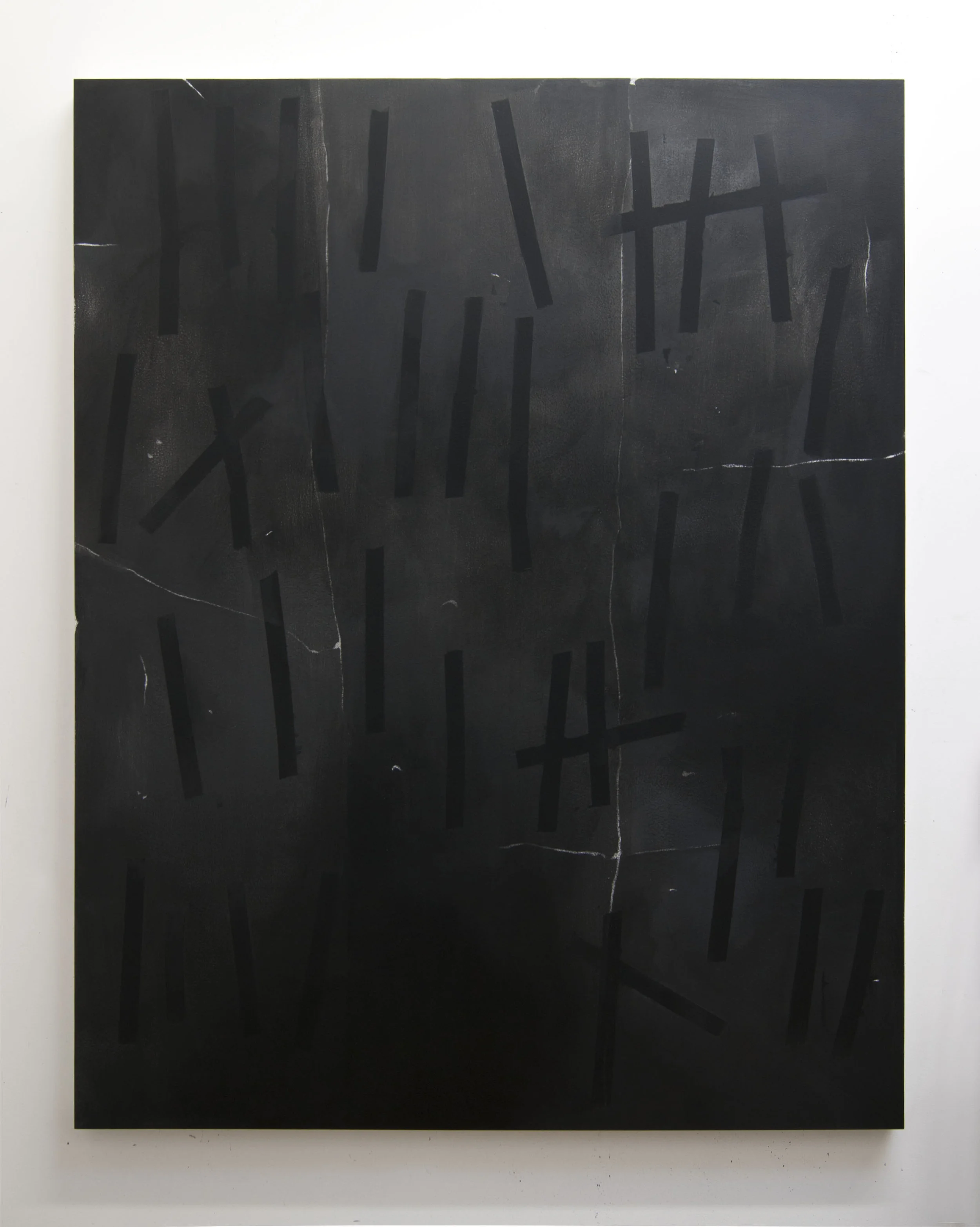 Cold Numbers, 2015 Acrylic on panel, 56 x 44 inches