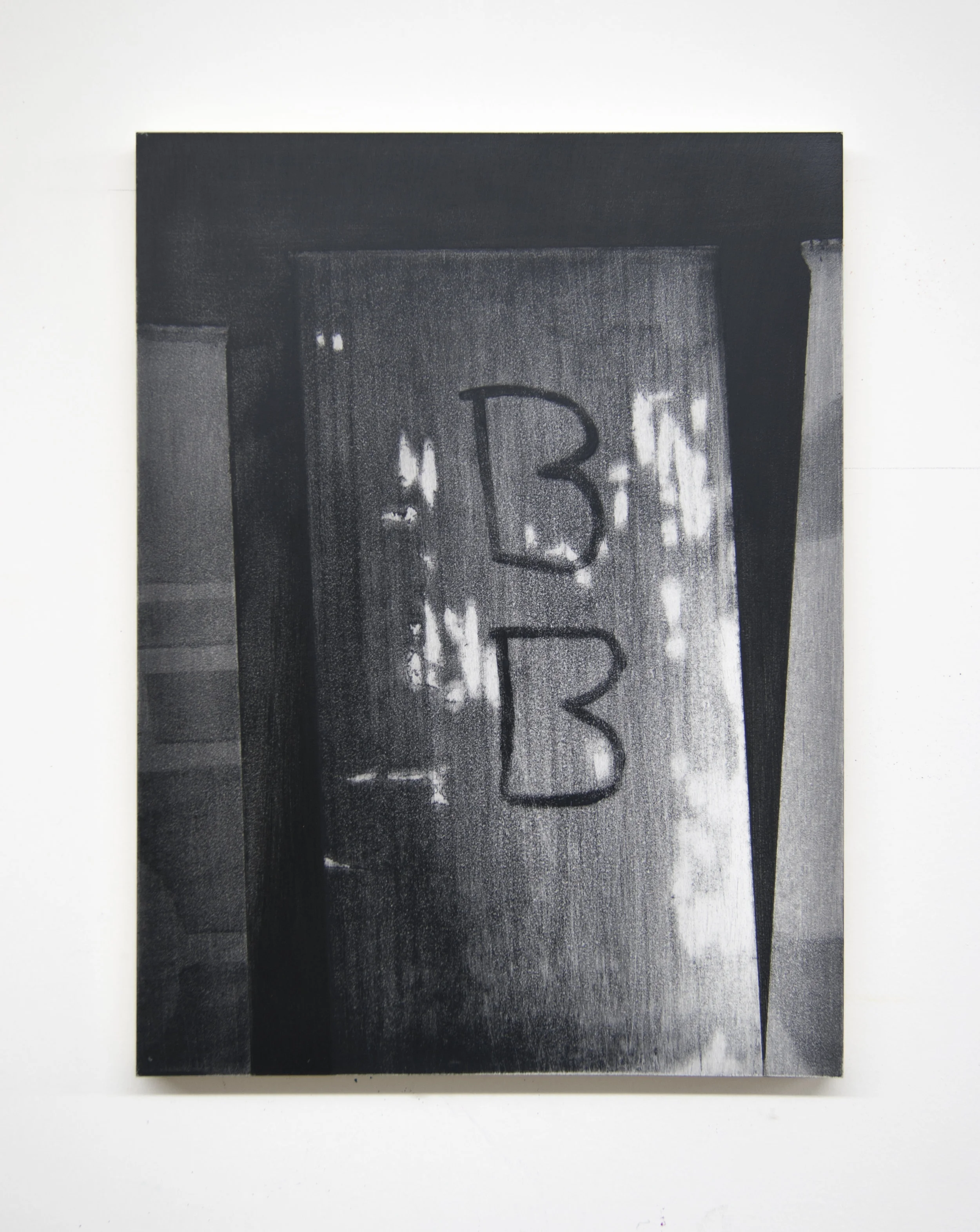 Black Bloc, 2017 Acrylic on panel, 16 x 12 inches