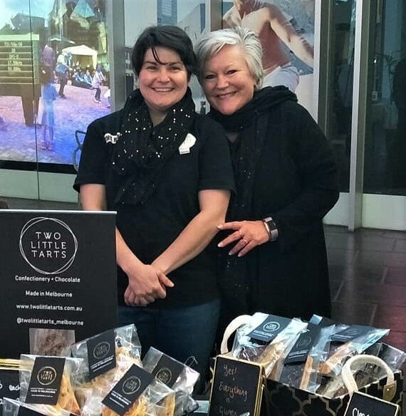 Team Tarts at the markets! The Business Tart Debbie + Odette.