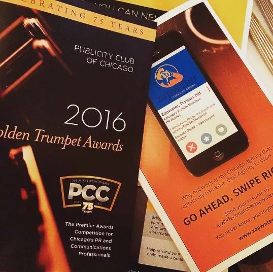 ZAPWATER DOMINATES PUBLICITY CLUB OF CHICAGO’S GOLDEN TRUMPET AWARDS