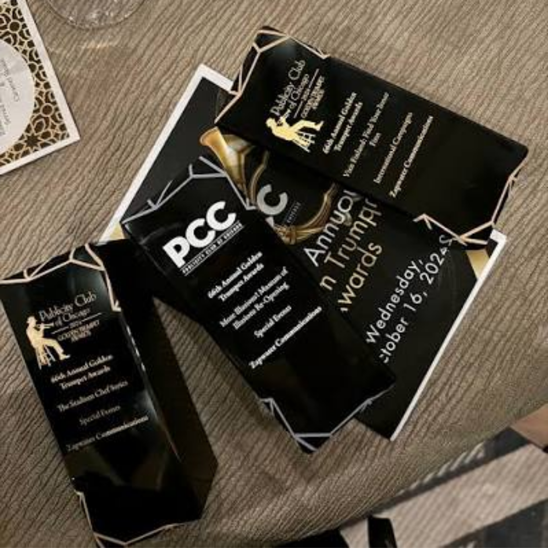 ZAPWATER COMMUNICATIONS EARNS 17 FINALIST HONORS IN CHICAGO’S PREMIER PUBLIC RELATIONS AWARD PROGRAMS