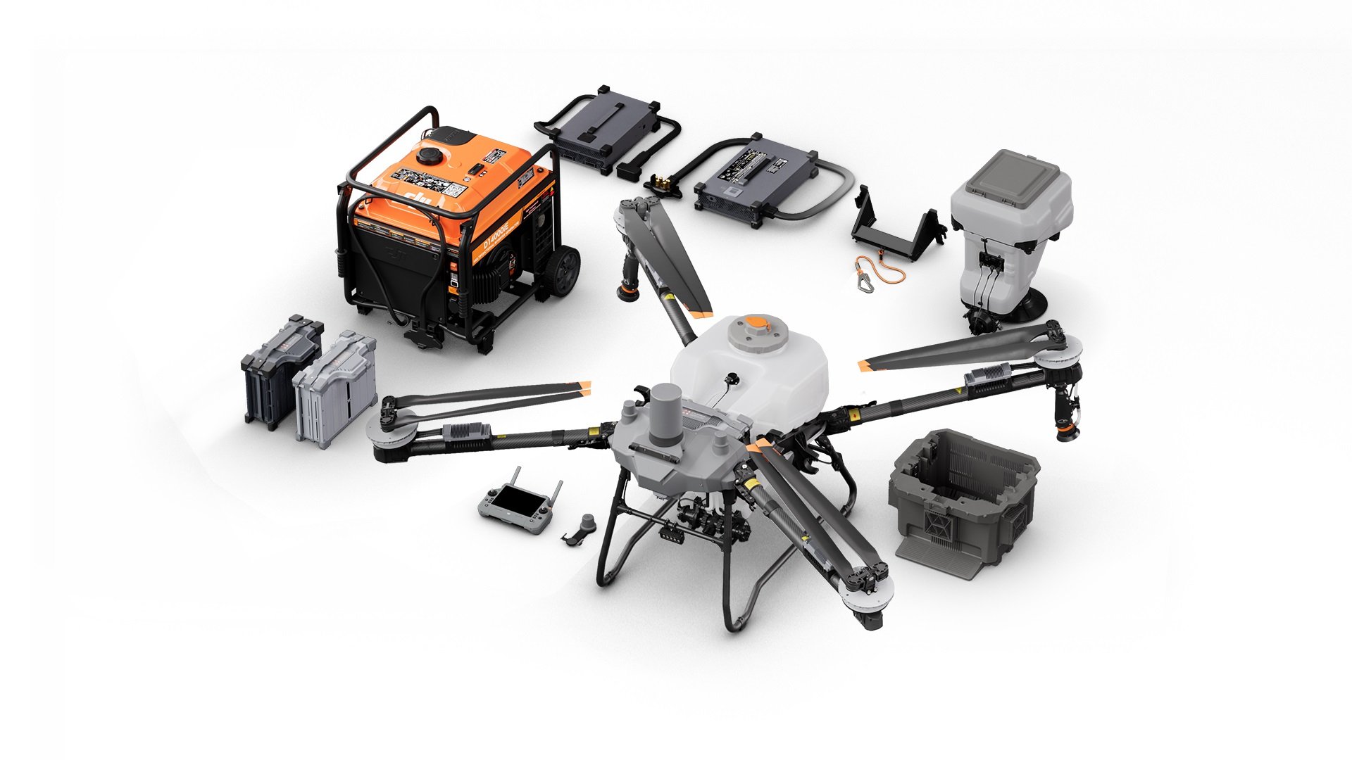 T100 versión 100L COMBO (DRONE DJI Agras T100 + 3xBATERÍAS DB2160 + 1xCARGADOR + ACCESORIOS)