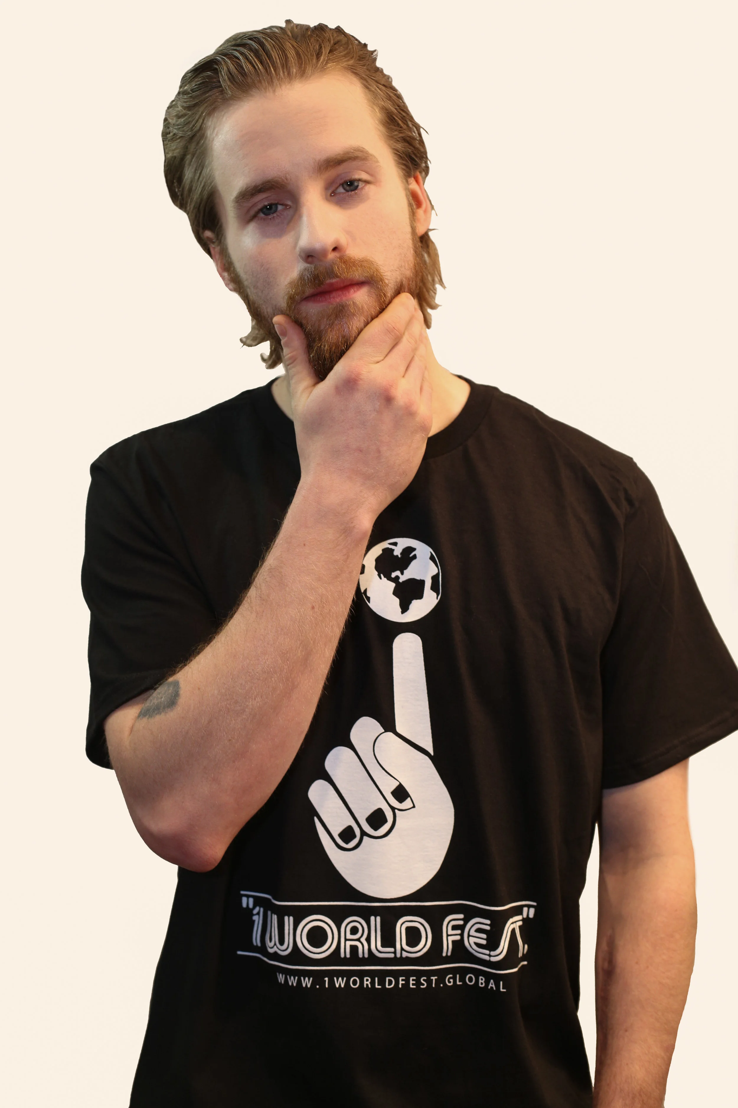 John- "1 World FestGlobal." welcomes John- a young man of Irish descent.