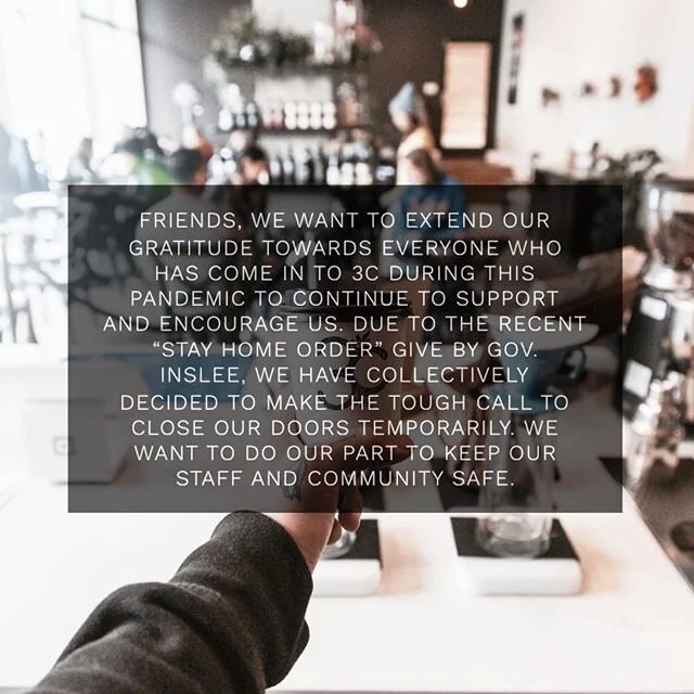 We will be open tomorrow and Friday from 9AM-3PM. On Saturday we will be temporarily closing our doors for two weeks. It&rsquo;s not the easiest decision but it&rsquo;s a decision that we believe will bring a lot of good in the end. Thank you all for