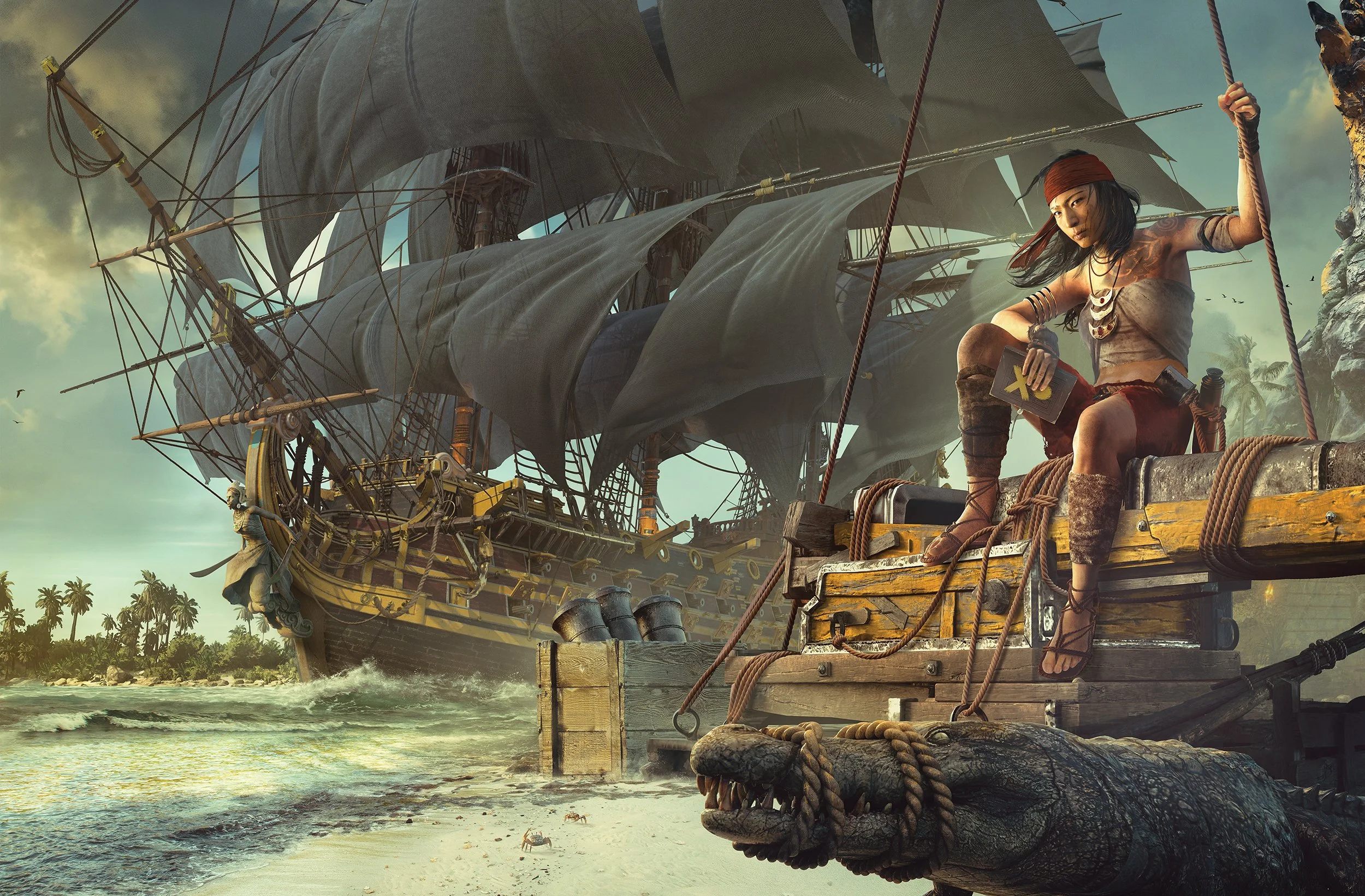 Skull & Bones Game Informer illustration