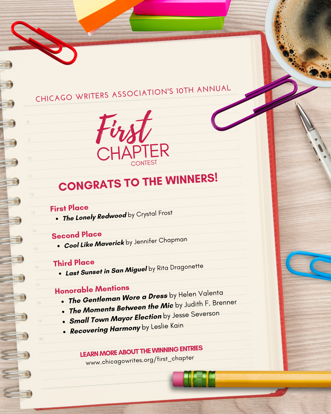 CWA's 10th Annual First Chapter Contest