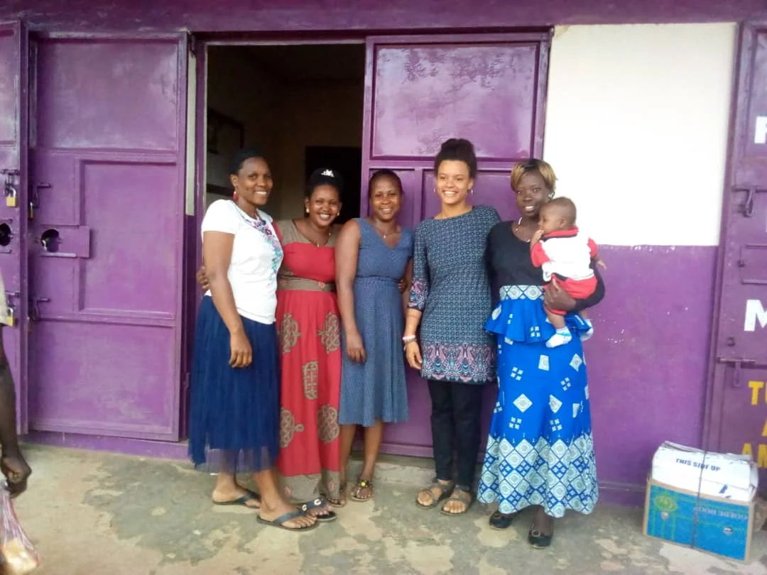 Wilmary, second from right, with the Home Free team in Uganda, 2018.