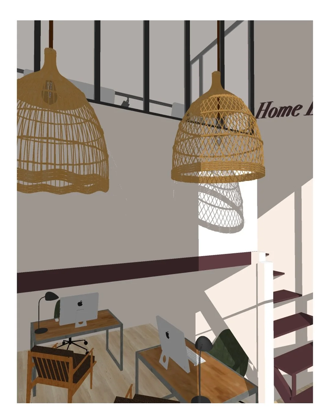 La 3D… qu’elle soit photoréaliste ou non, nous aide à projeter les concept et les idées de manière claire, aussi bien pour les clients que pour les artisans. 
Projet Biarritz Dream Home
Concept, Architecture