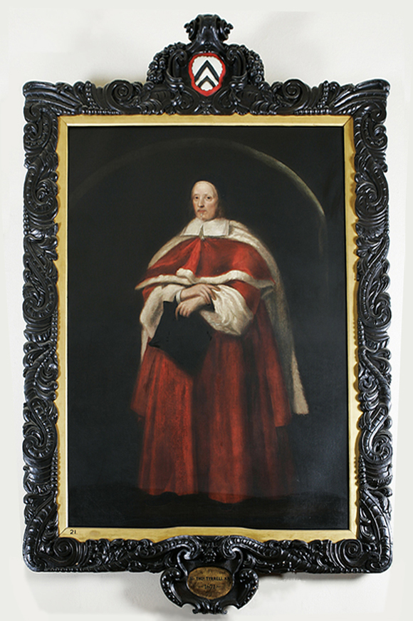 John Michael Wright, Sir Thomas Tyrrell, oil on canvas, c. 1671. Inner Temple Hall Gallery.