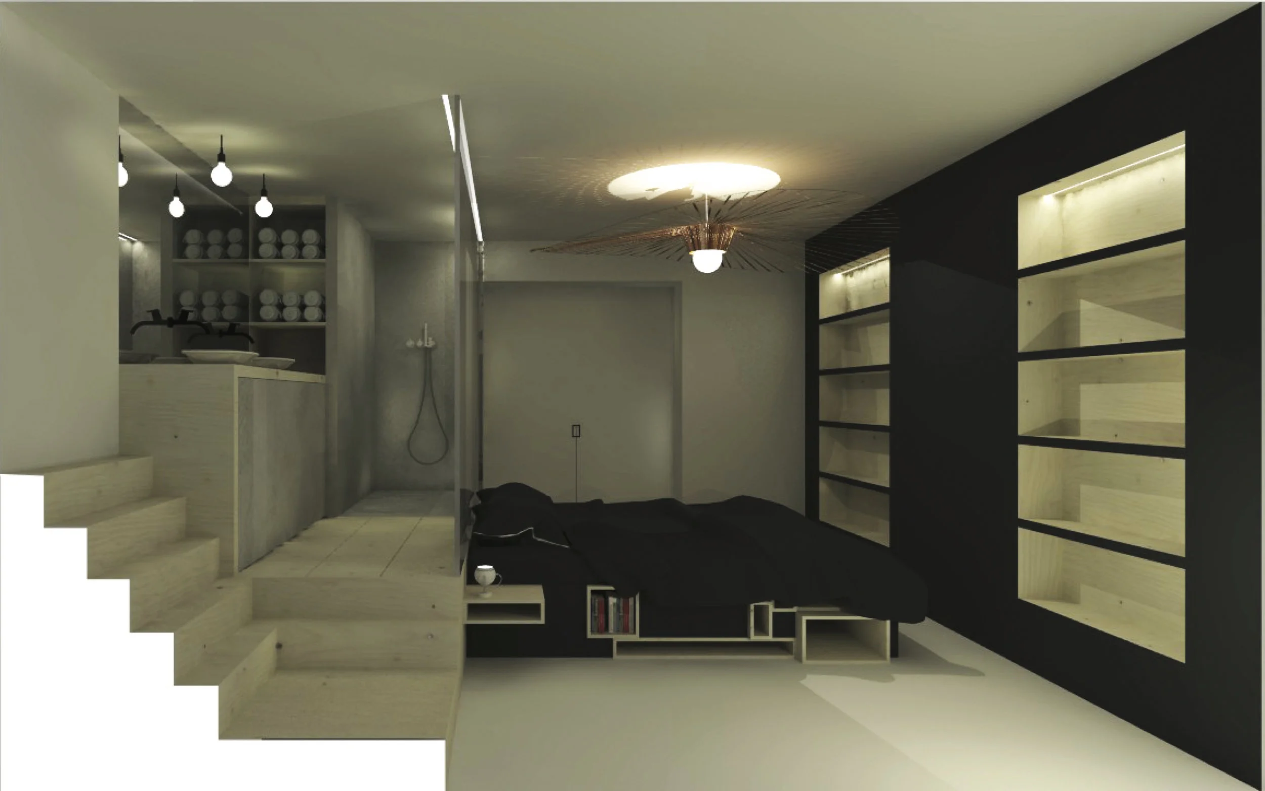 #vertigo#poolseden#vola#mortex#indirectlicht#zwart#tapijt#doorkijkspiegelglas#muuto#casteelken