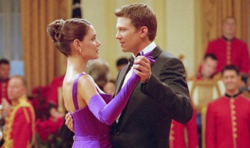 Marc Blucas with Katie Holmes in "First Daughter," a 2004 movie. - Source, WFU Magazine original post