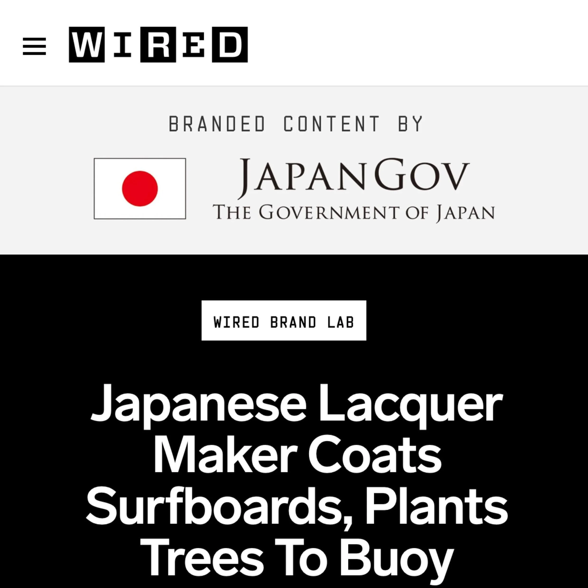 WIRED BRAND LAB取材頂きました。