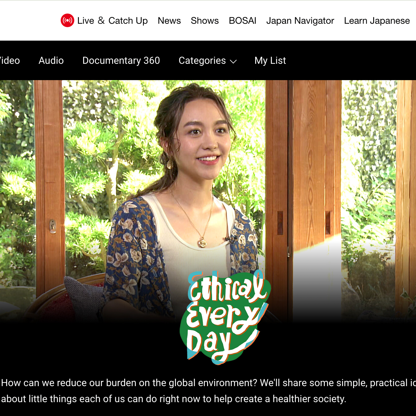 NHK WORLD-JAPAN「Ethical Every Day」にてご紹介いただきました