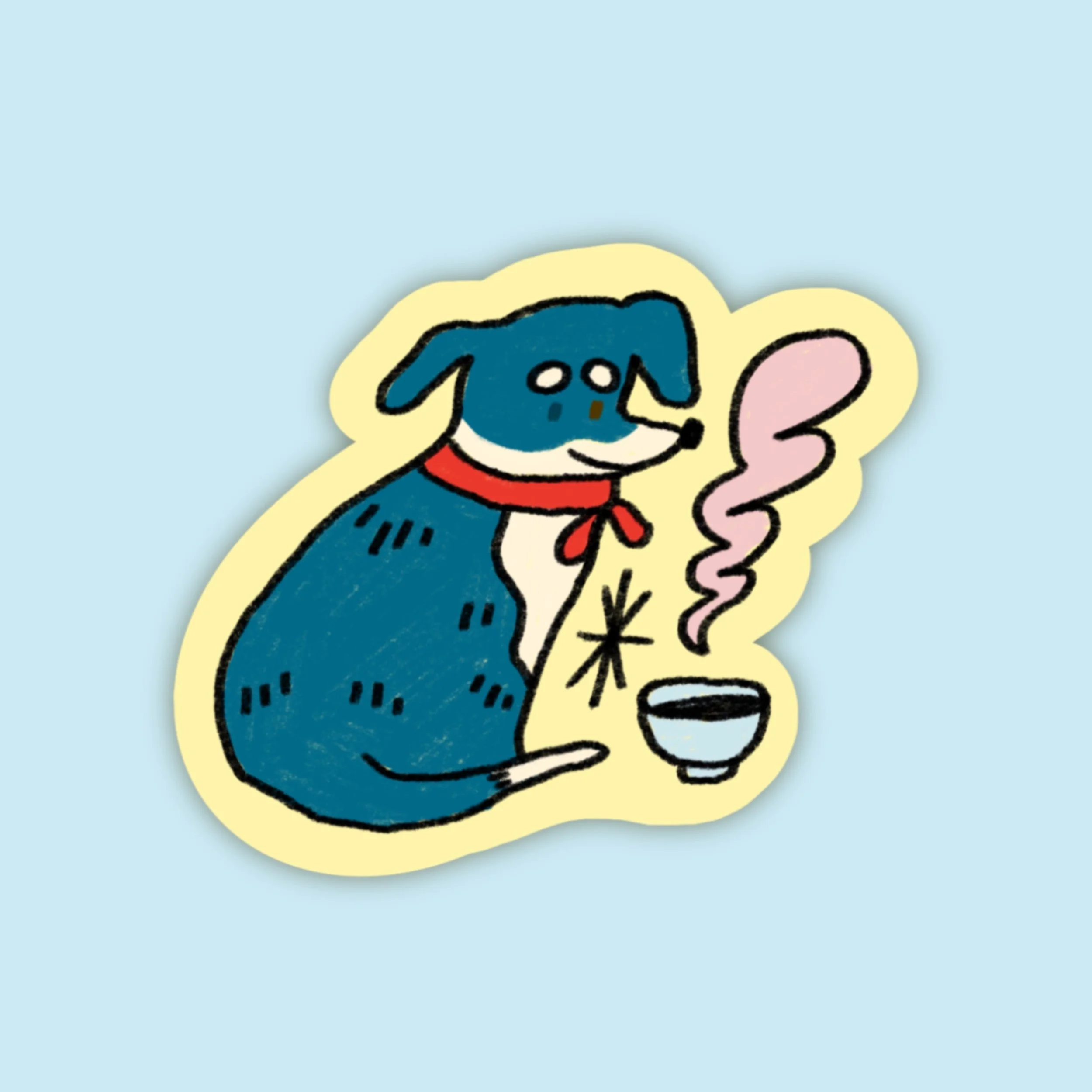 Cozy Puppy Sticker