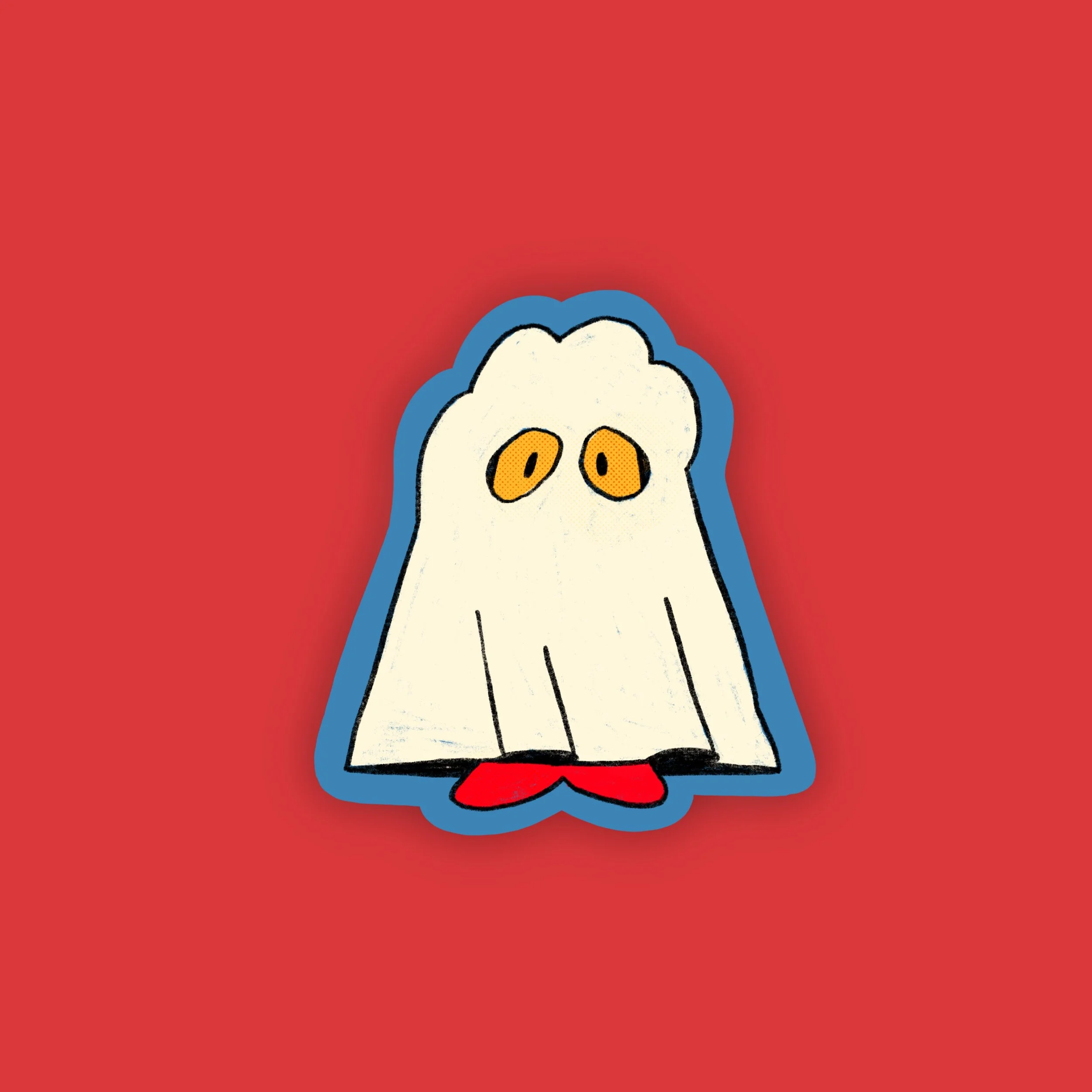 Spooky Shrimp Sticker