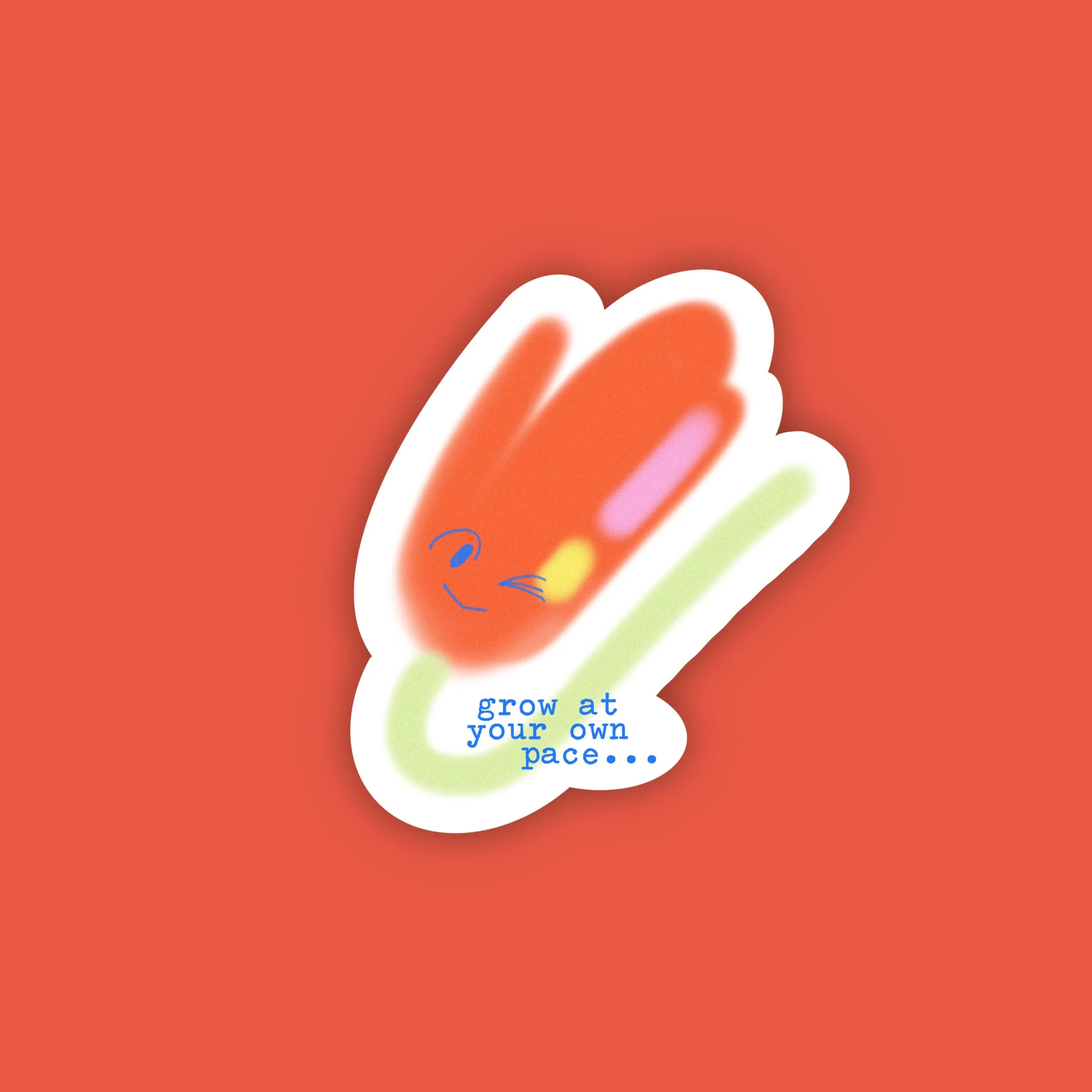 Encouraging Tulip Friend Sticker