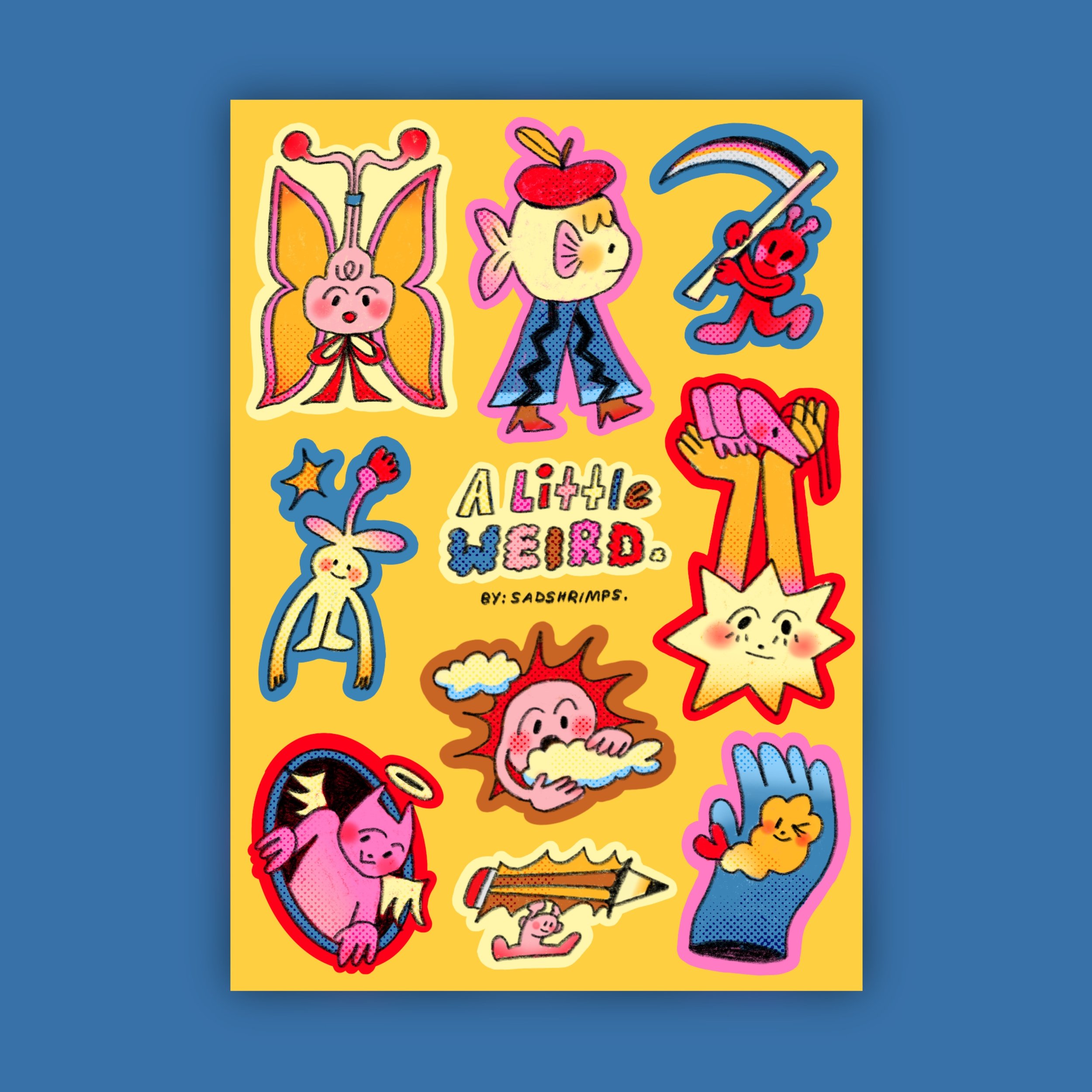 A Little Weird Sticker Sheet
