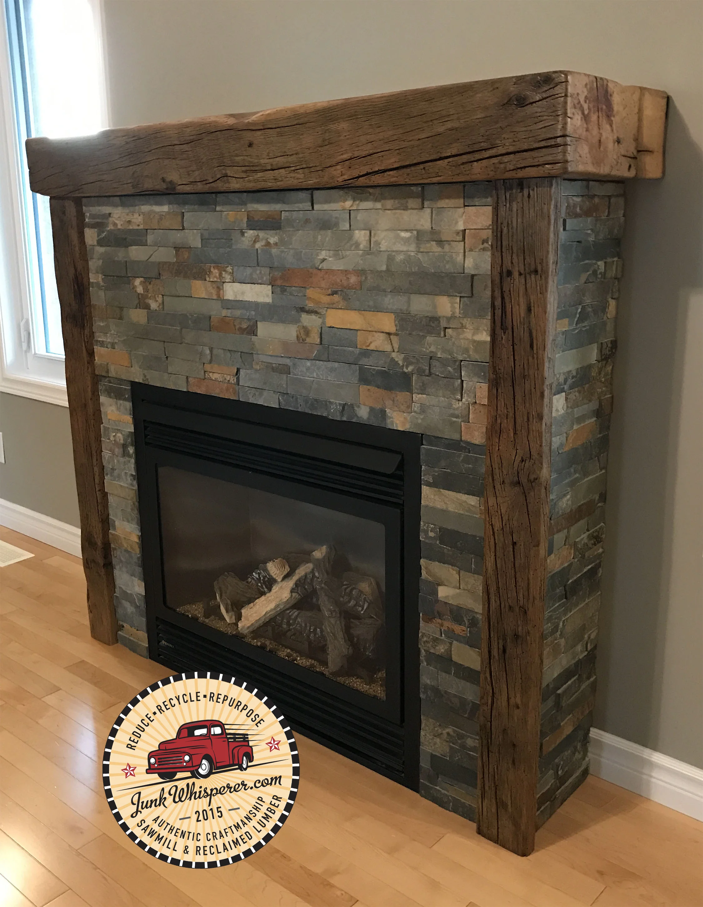 Reclaimed Hand Hewn Barn Beam Mantels Junk Whisperer