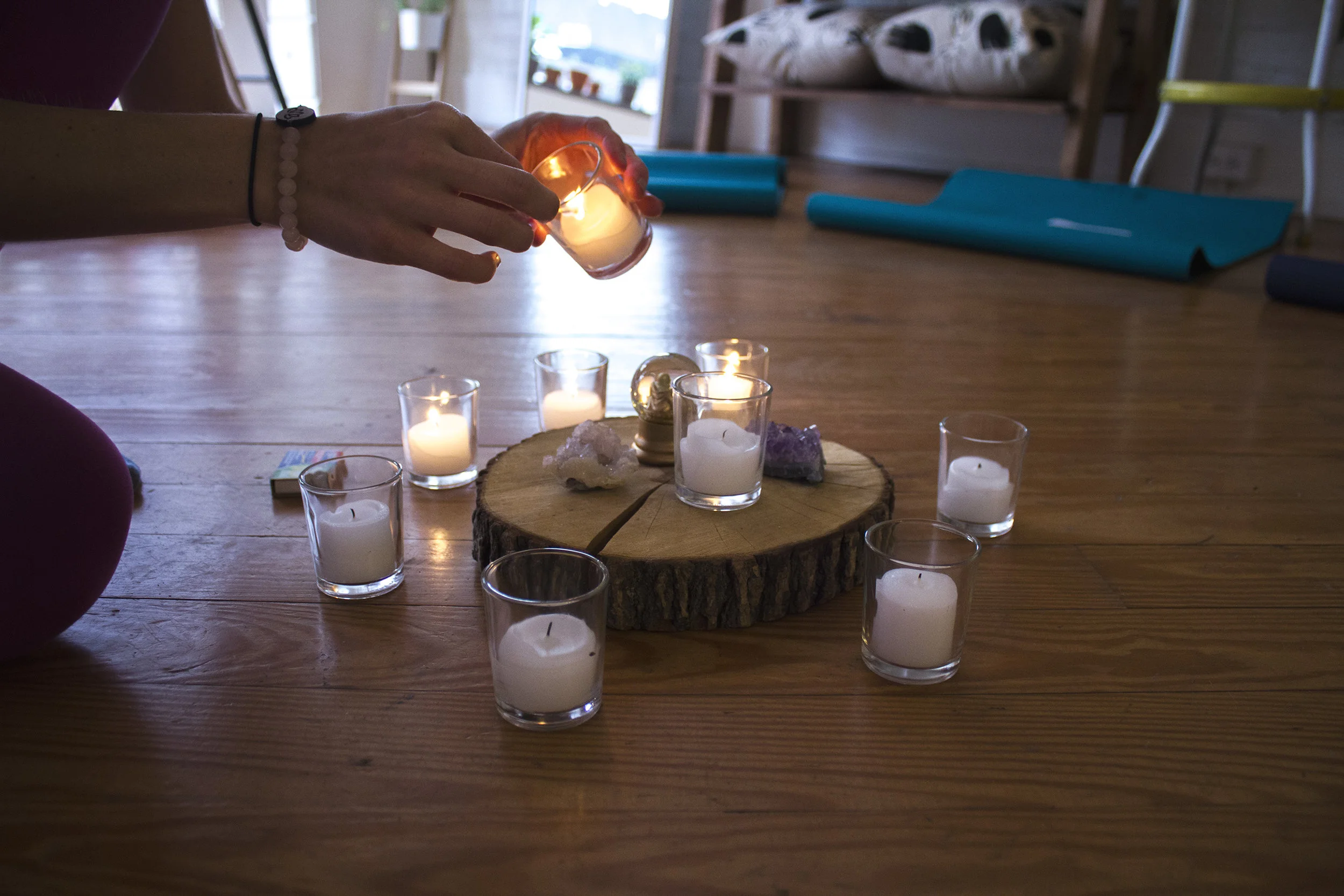 We had meditation workshops with our friend, Mija!