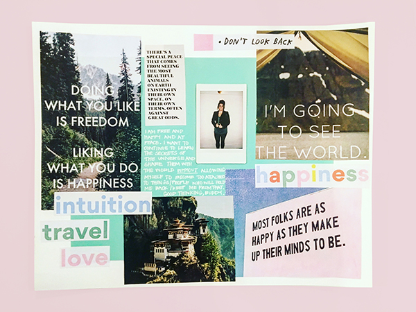 I brought my best friend with me and her intentions were all about traveling and finding happiness! It was fun to see how everything interpreted their individual intentions on their board!