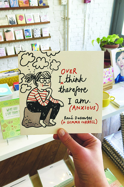 Day 7: My sister is in grad school, this Gemma Correll card is perfect.