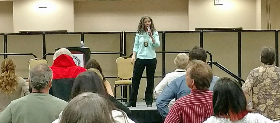 Erika Flint Speaking at the National Guild of Hypnotists Solid Gold Event