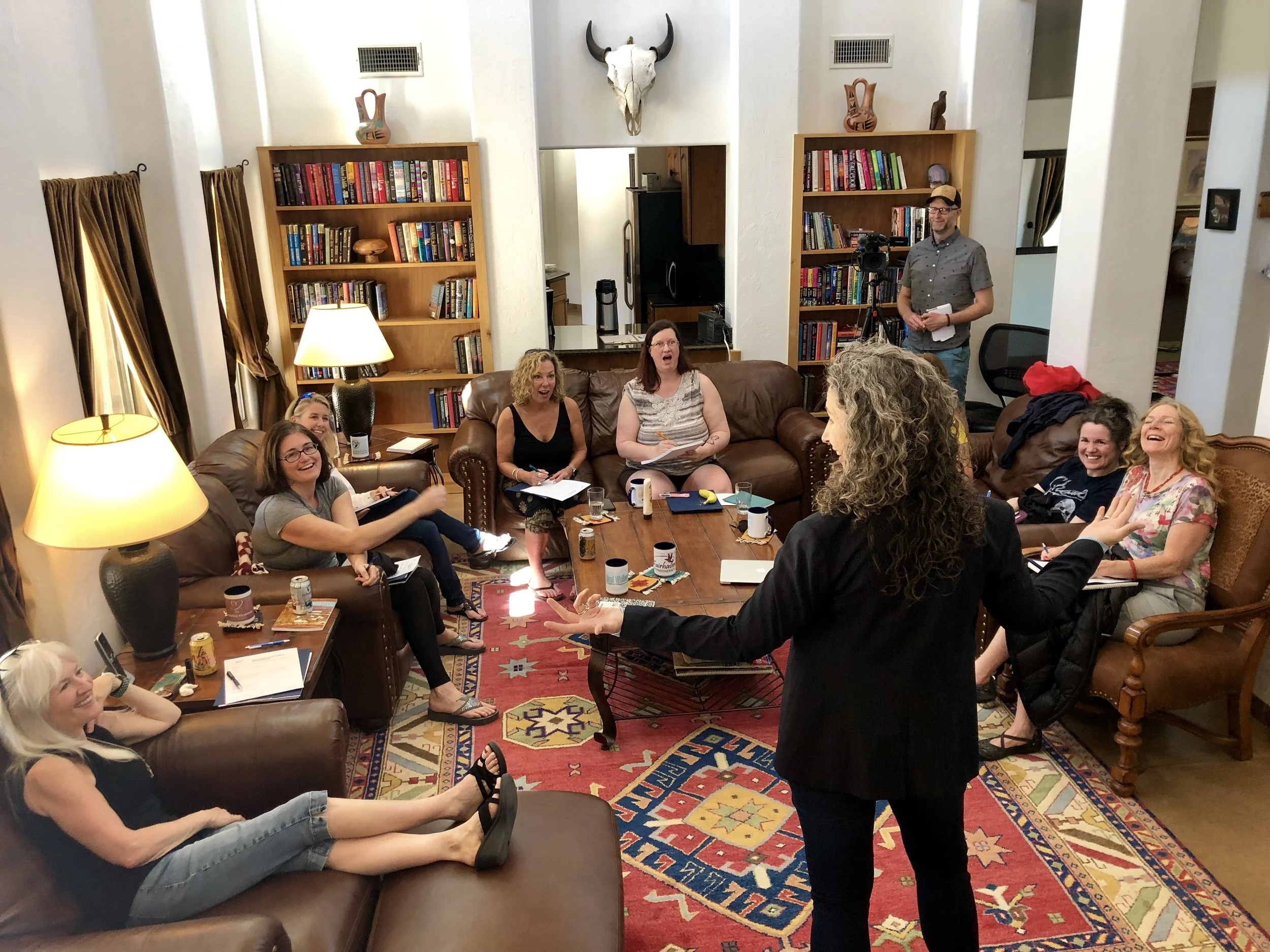 Erika Flint with Hypnotists in the mentorship program at the annual Experience Retreat in New Mexico