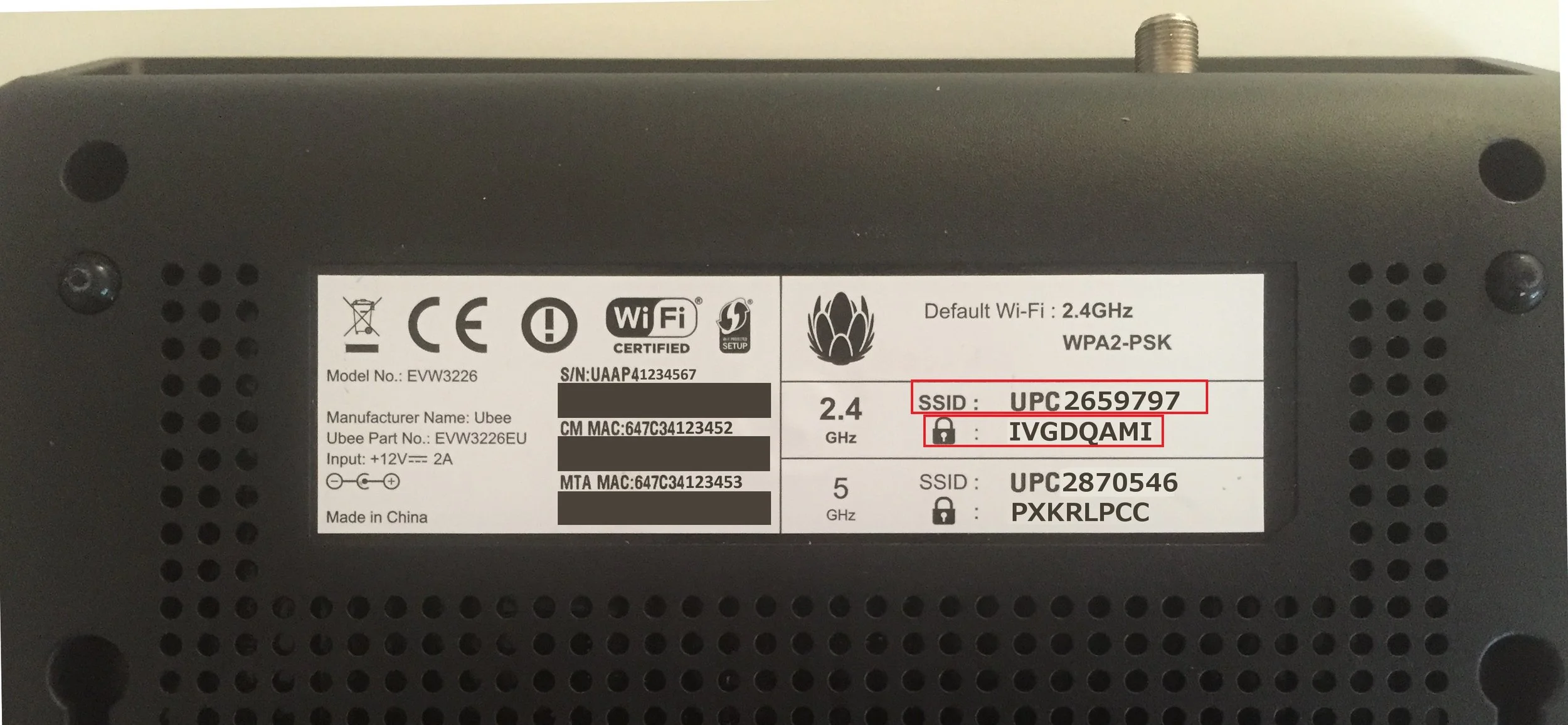 wifi ssid broadband box