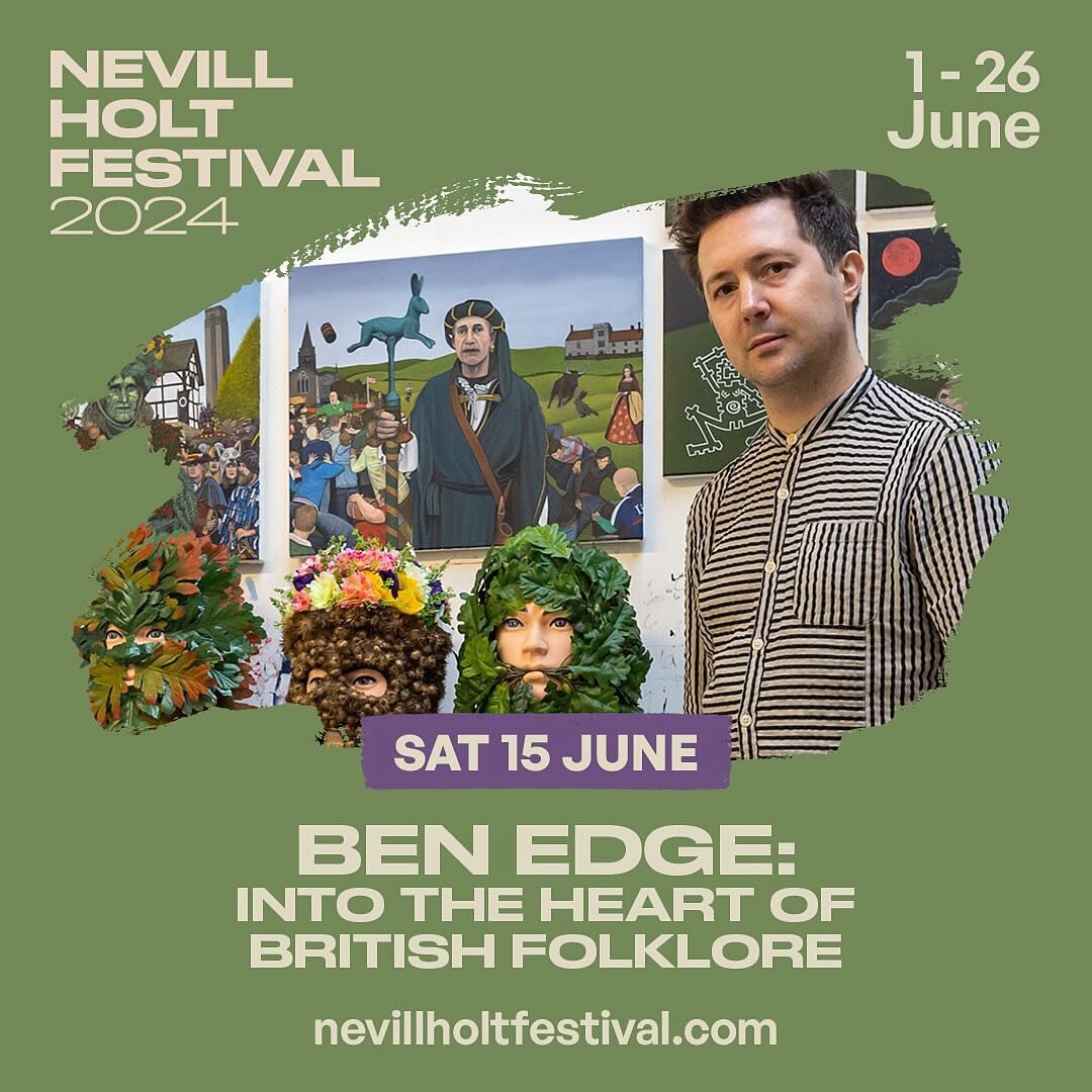 Tickets now available via the link in my bio, for my talk that will take you into the heart of British Folklore, my paintings and never seen before film clips, at the @nevillholtfestival Leicestershire, that houses an award winning opera house on the