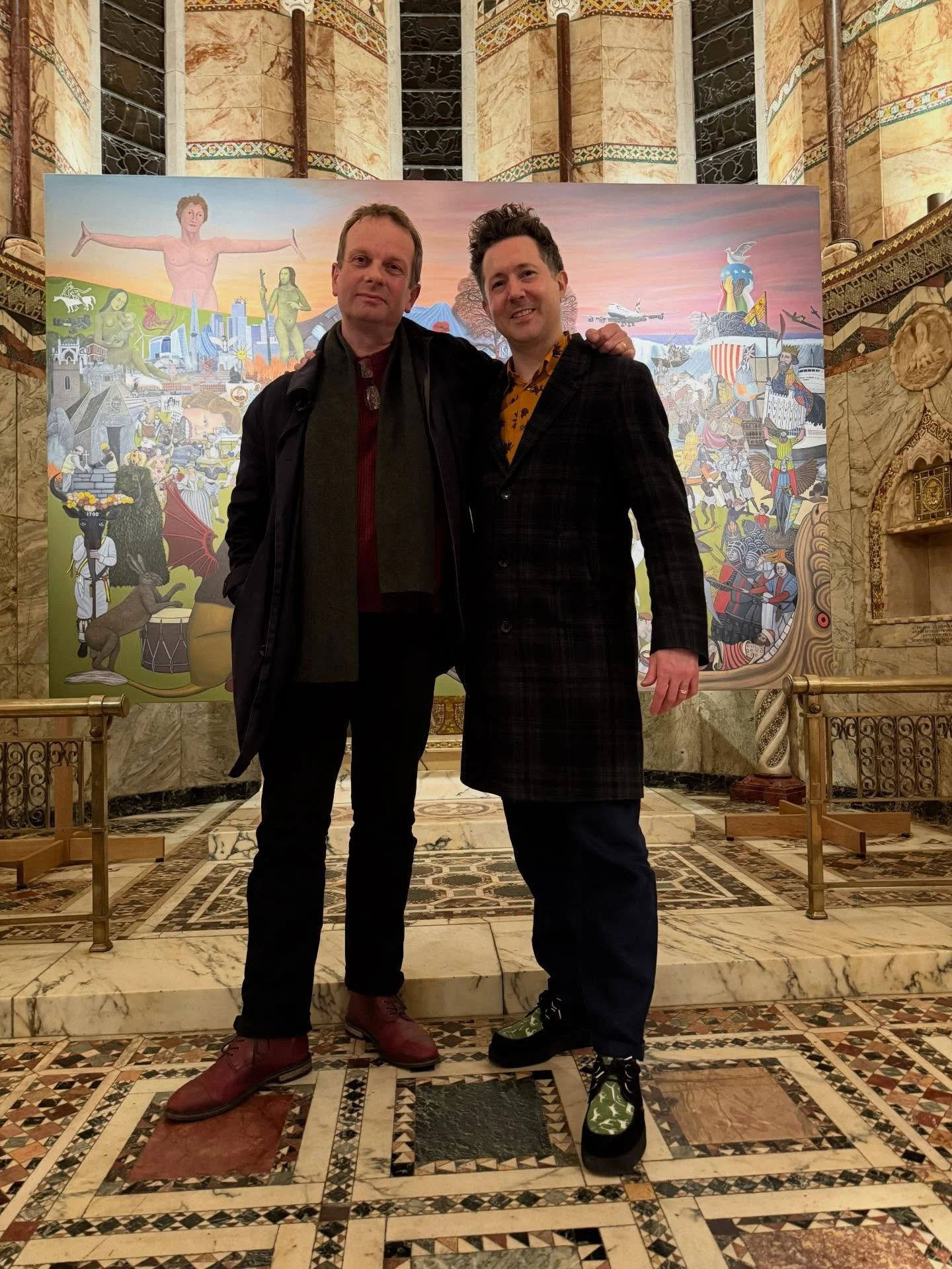 What a fantastic evening talking to the legend himself @john.higgs about William Blake and Albion. Can&rsquo;t believe it is now the final day of the show! I will be there all day! It&rsquo;s last chance saloon. Come on down to the @fitzroviachapel 1