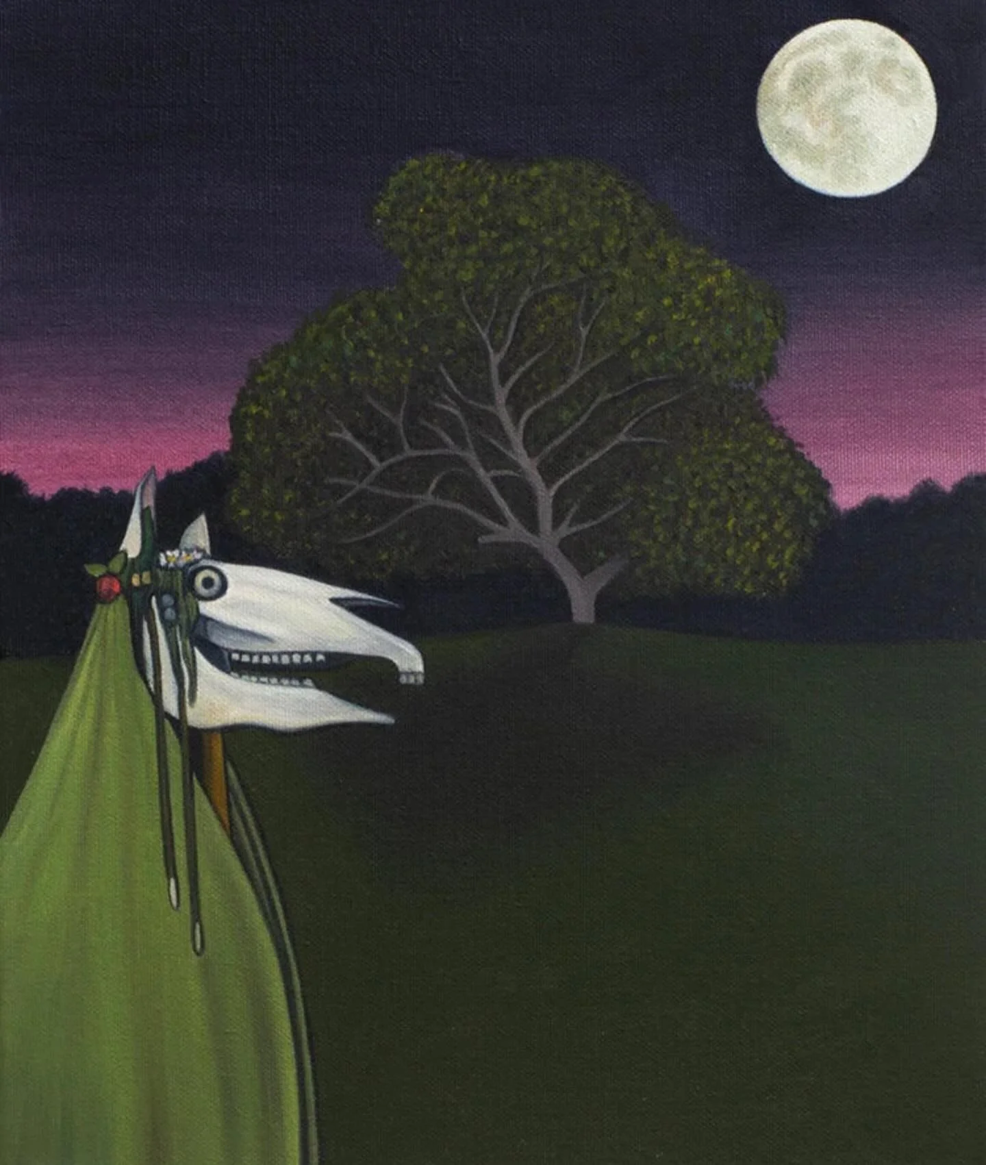 Im a bit behind with this months full moon painting due to being so busy with my show over the past month. Here&rsquo;s one from my previous full moon series for December from 2018 titled &lsquo;Oak Moon&rsquo; all my my Moonlore paintings are sold o