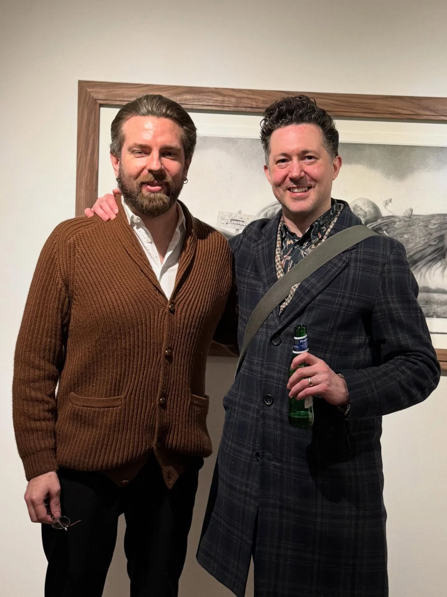 Cheers to @sverre_malling one of my favourite artists! Unbelievably great show running from the 9th January - 7th of February @kristinhjellegjerdegallery don&rsquo;t miss it! #sverremalling #kristinhjellegjerdegallery