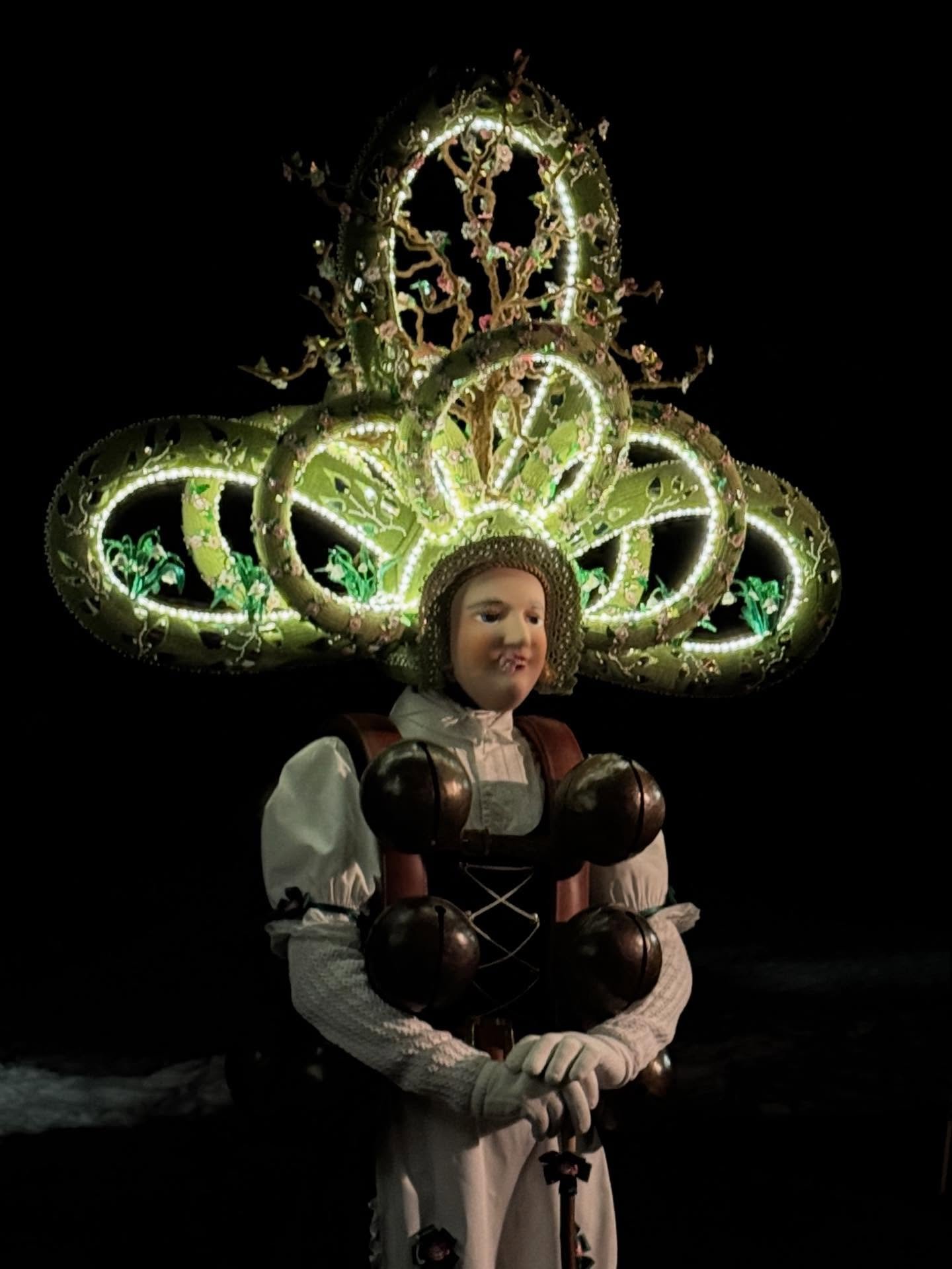 Yesterday witnessing the Silvesterchlausen in Urn&auml;sch, Switzerland for the second time. At 4am I could hear a distant yodel and the clanging of bells in the hills and after following the sound through the darkness, standing in front of me was a 