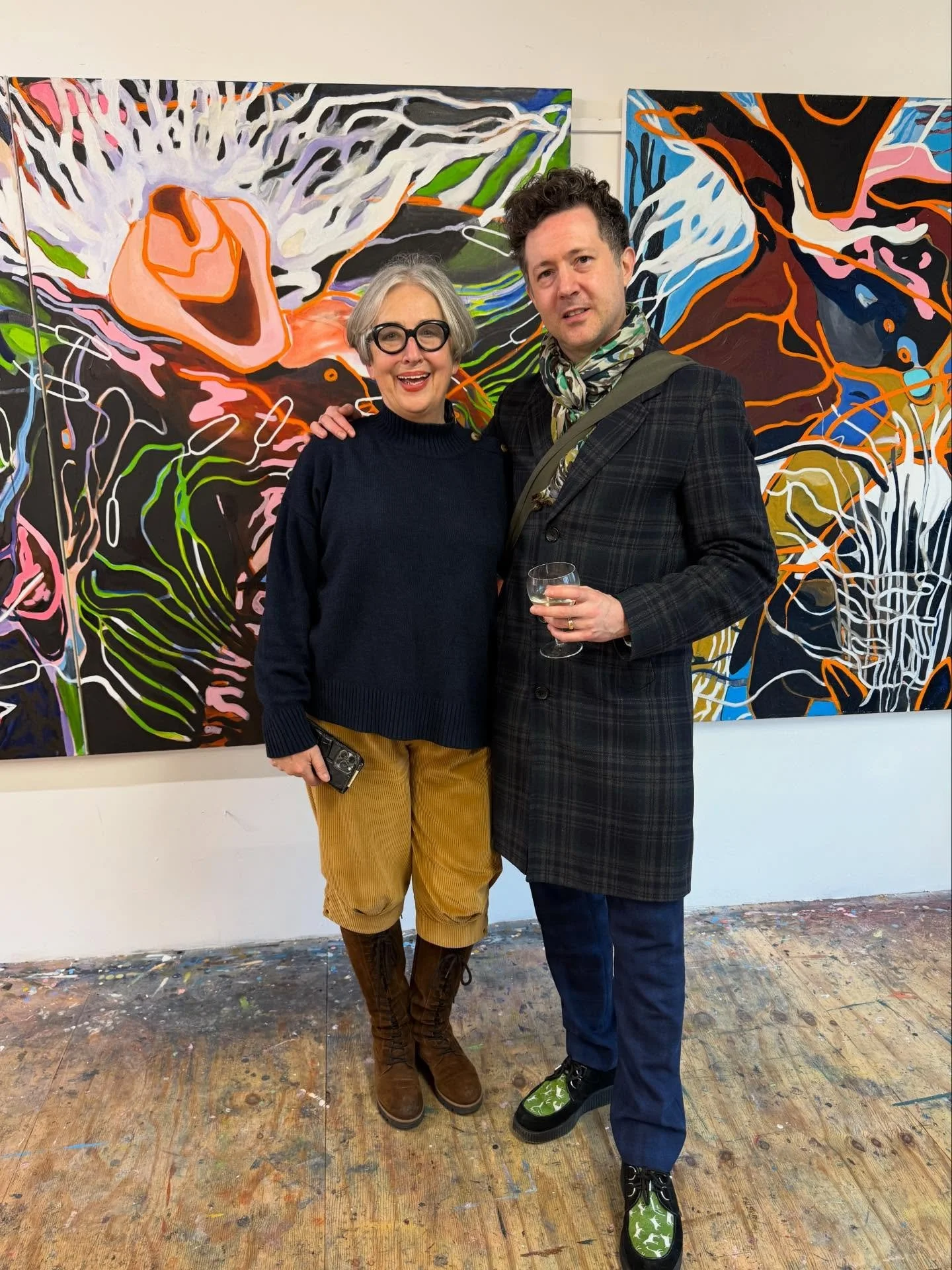 Great to see @trishwylieartist &rsquo;s latest show at the @canalsidegallery an artist and person I greatly admire and the perfect way to spend international Woman&rsquo;s day! Get down and see it there&rsquo;s a second opening event this Thursday ev