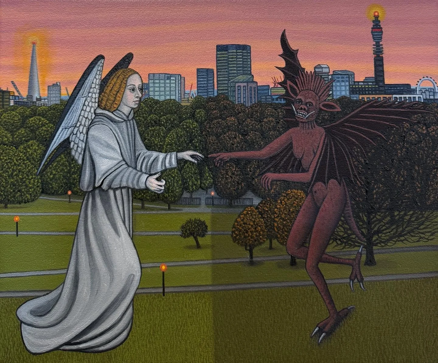 I&rsquo;ll Be Your Mirror, by Ben Edge 2026
25cm x 30cm, Oil on Canvas. 
#benedge #illbeyourmirror #taintedlove #kristinhjellegjerdegallery