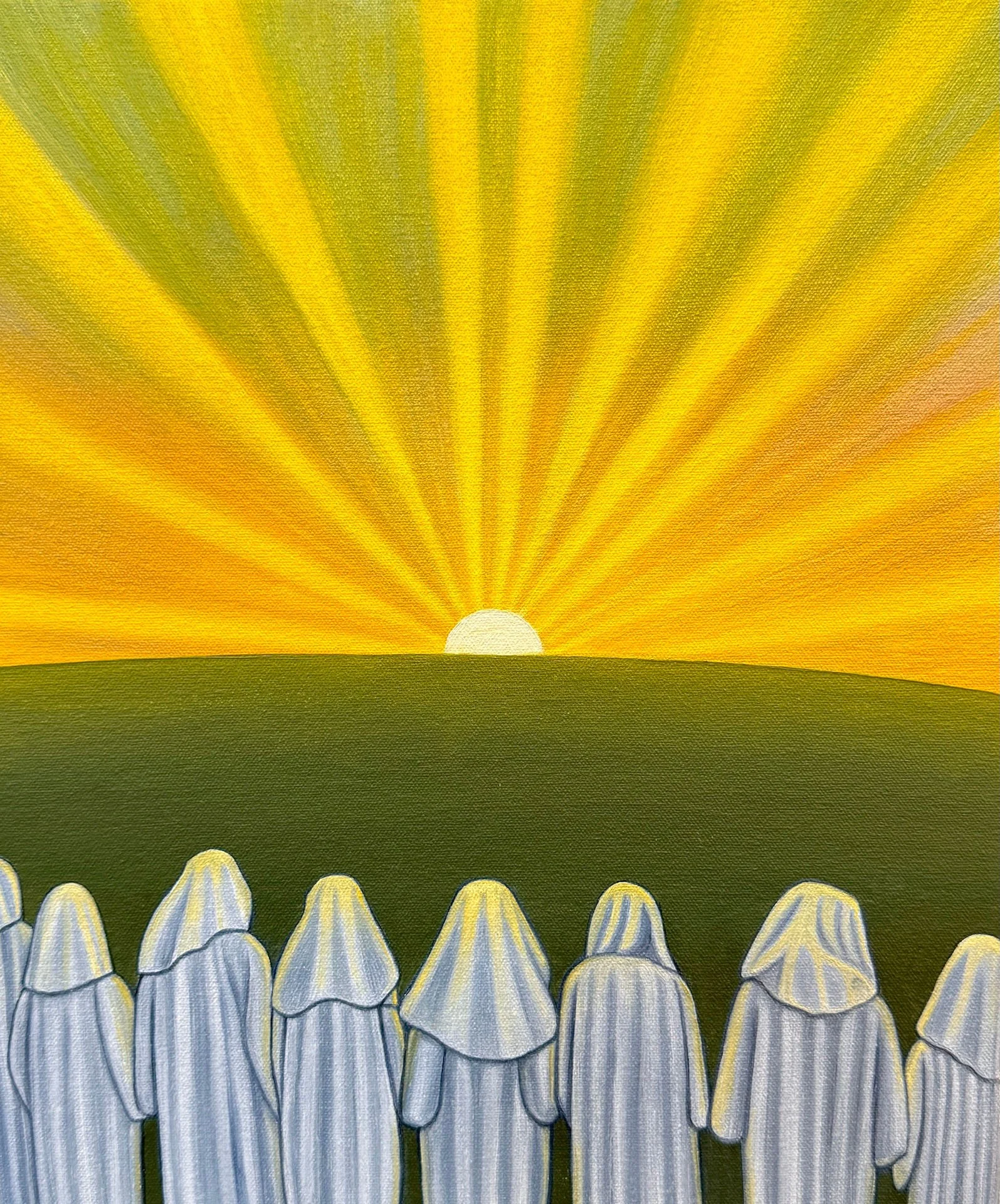 All Hail the Solstice Sun. Oil on canvas. 30 × 25 cm. 2026