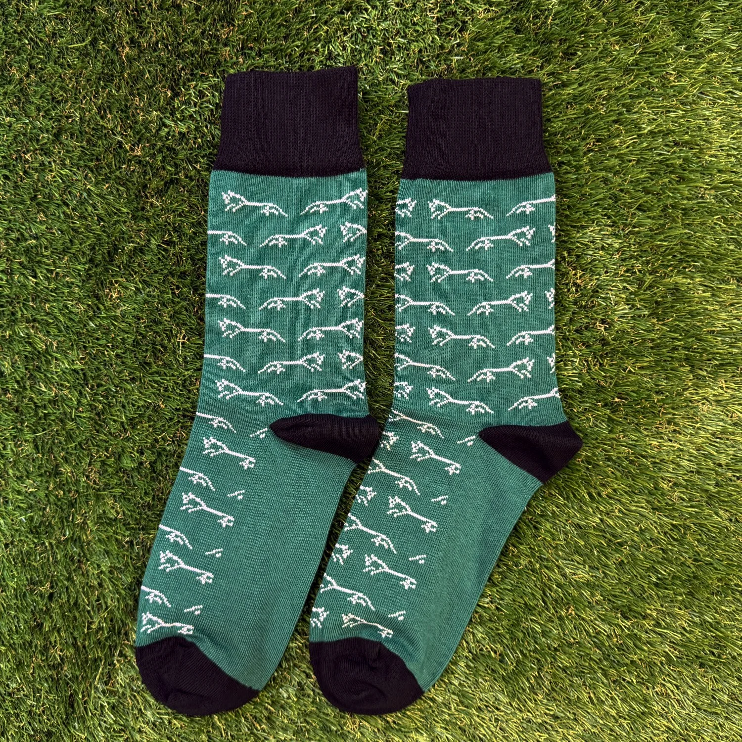 UFFINGTON WHITE HORSE EMBROIDERED SOCKS