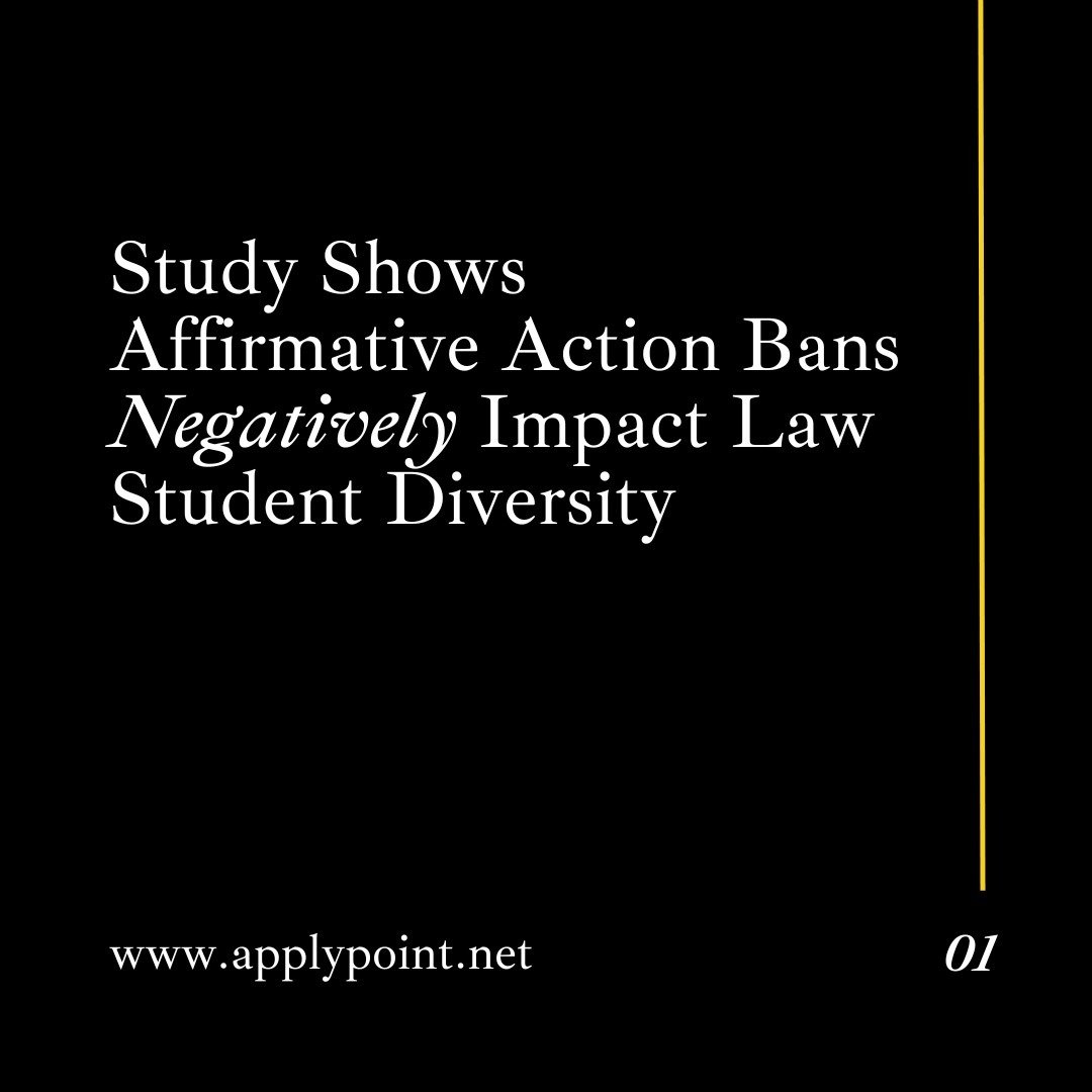 A recent study conducted by law professors at Yale, New York University, and Northwestern confirms that affirmative action bans negatively impact the racial diversity of law student populations. Check out our blog for more information!

#lawschool #l