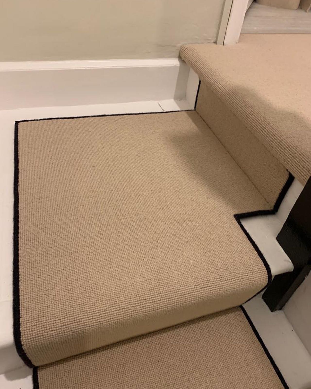 Stunning stair runner 😍 Carpet by @victoria_carpets_limited supplied and installed. Carpet is Natural Coordinates in colour &lsquo;Buckram&rsquo;.

Get in touch for an appointment at our showroom or the comfort of your own home. We provide a free me