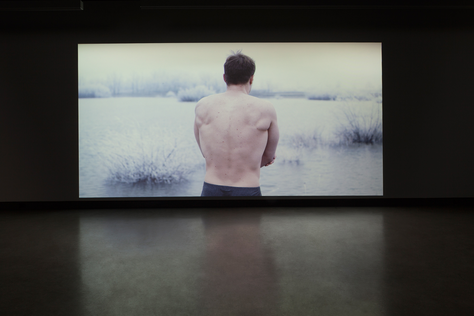 © Damir Očko, TK (for voice and strings) (2014). Exhibition view. Photo: Marilou Crispin.