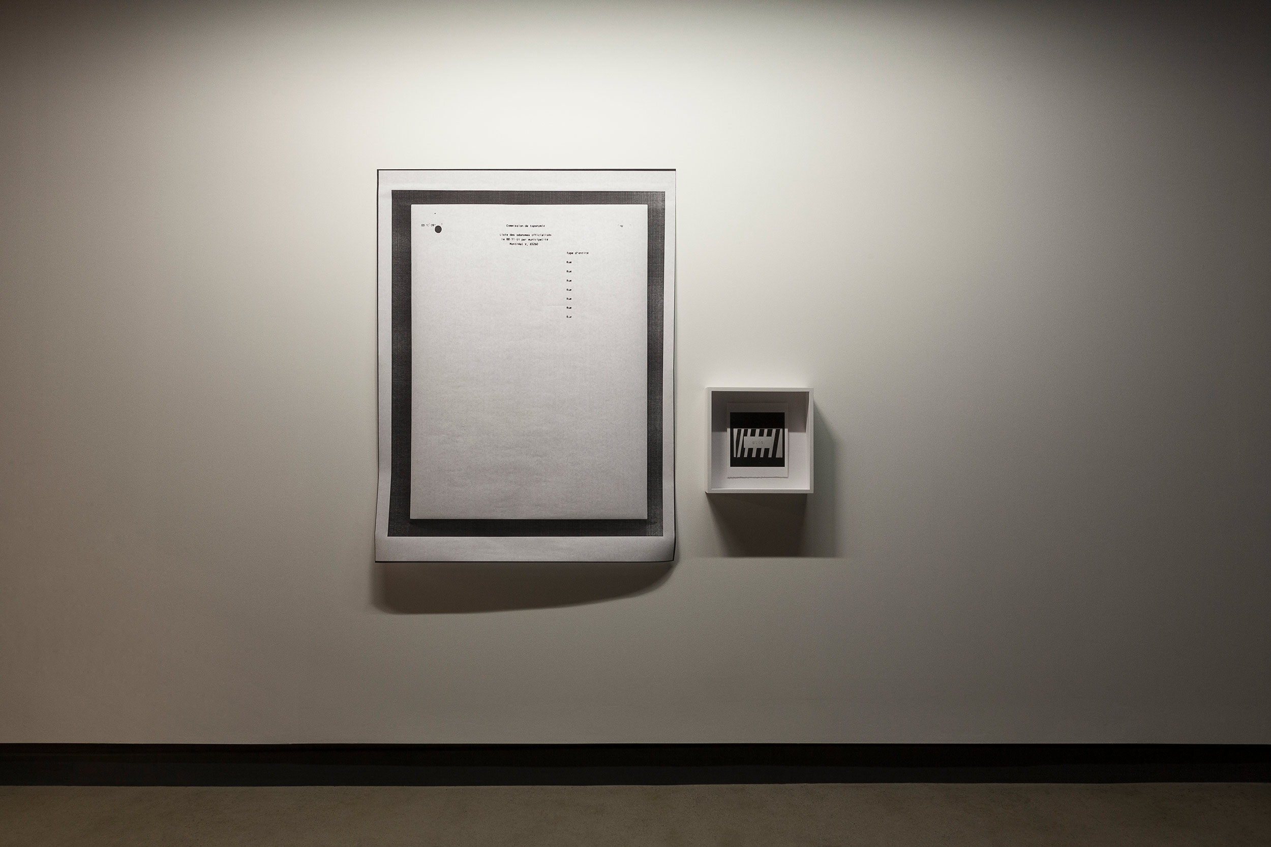  © Velibor Božović, installation view of the exhibition  Nothing Will Surprise You Here  , Dazibao, 2017. Photo: Marilou Crispin. 