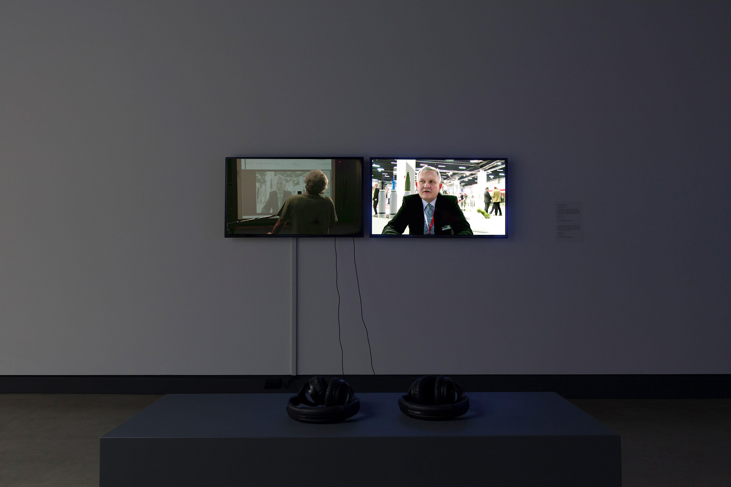  © Gabriela Löffel,  Embedded Language  (2013). Installation view of the exhibition  Embedded Language , Dazibao, 2015-2016. Photo: Marilou Crispin. 