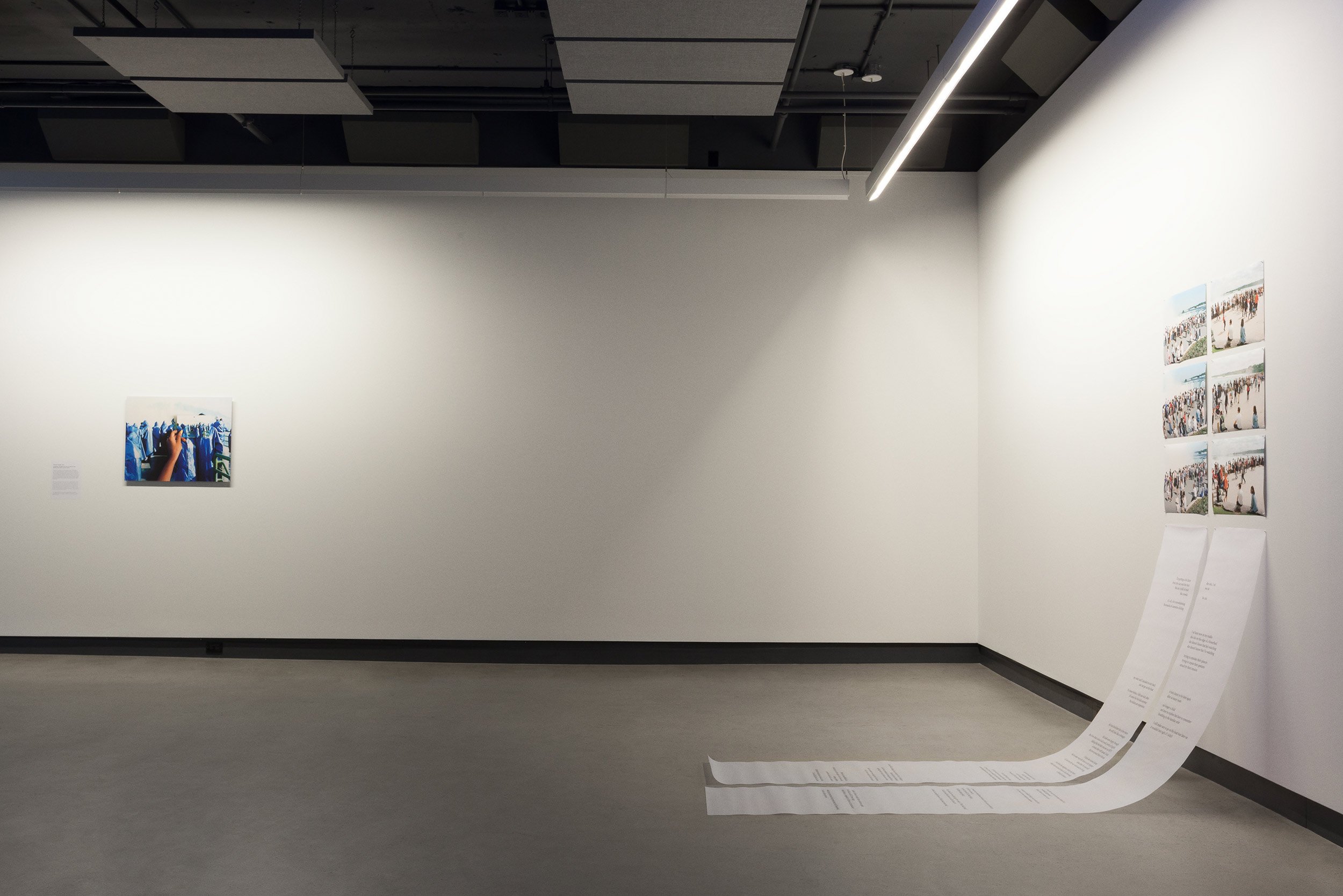  © Zinnia Naqvi, installation view of the exhibition  the Translation is Approximate , Dazibao, 2021. Photo: Marilou Crispin. 