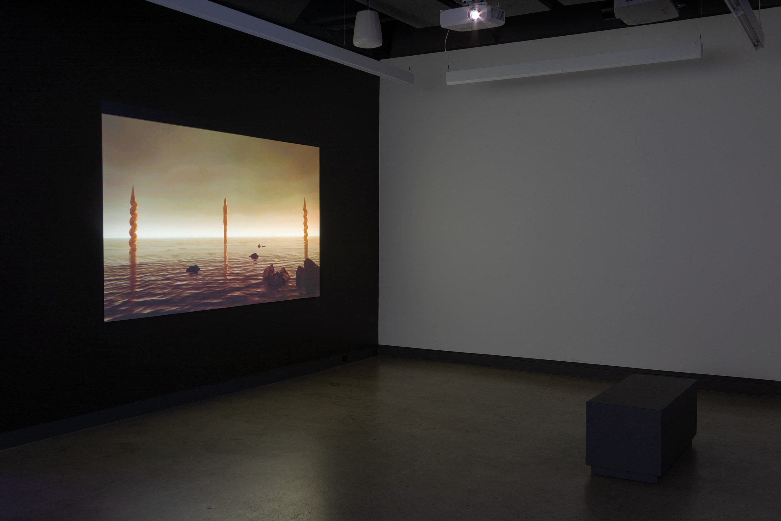  © Julie Tremble,  Luce RTX3090  (2022). Installation view of the exhibition  Abiogenèse : des étoiles aux momies , Dazibao. 2022. Photo: Document original. 