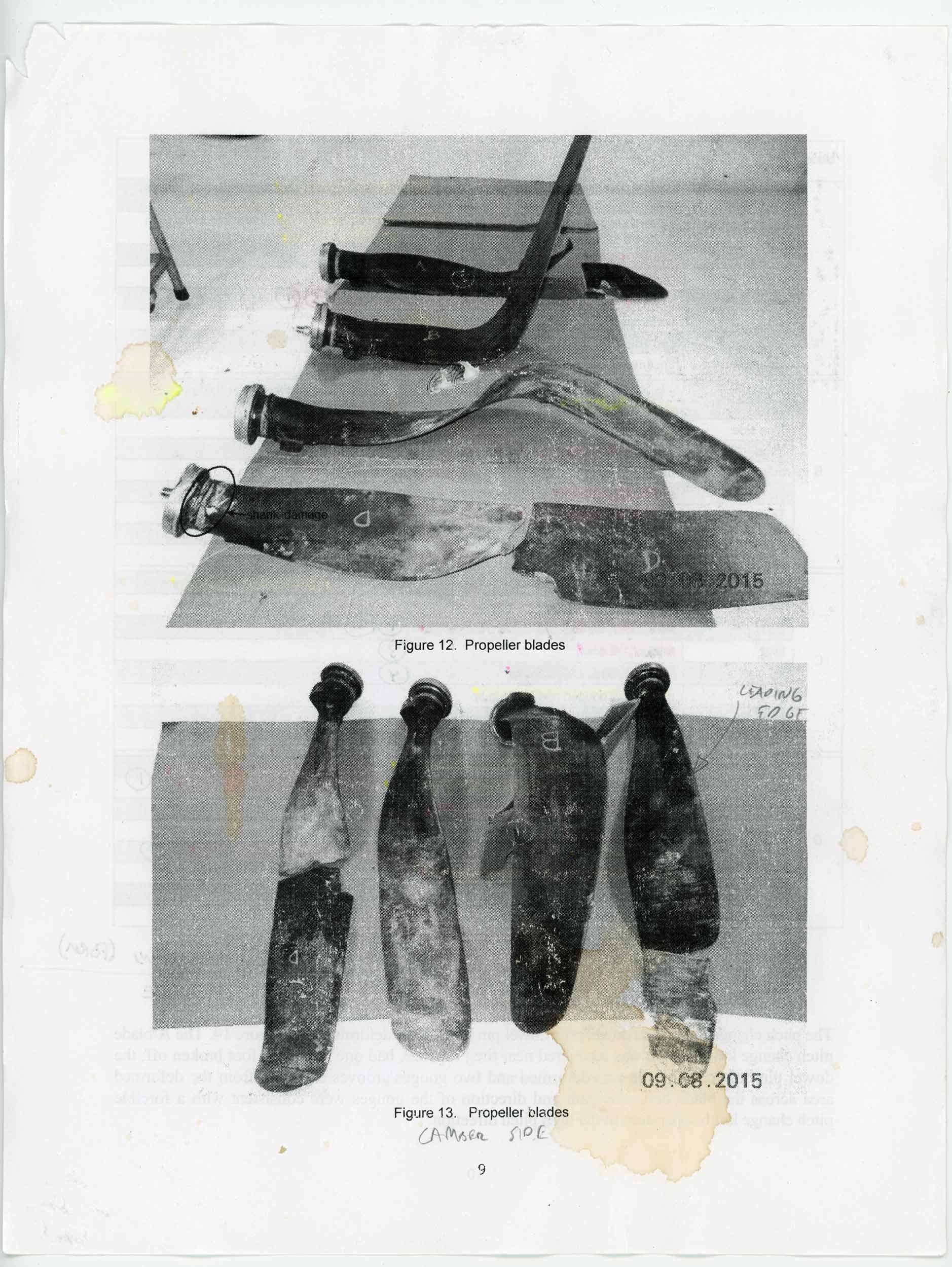   NTSB Forensic Images of Blades  