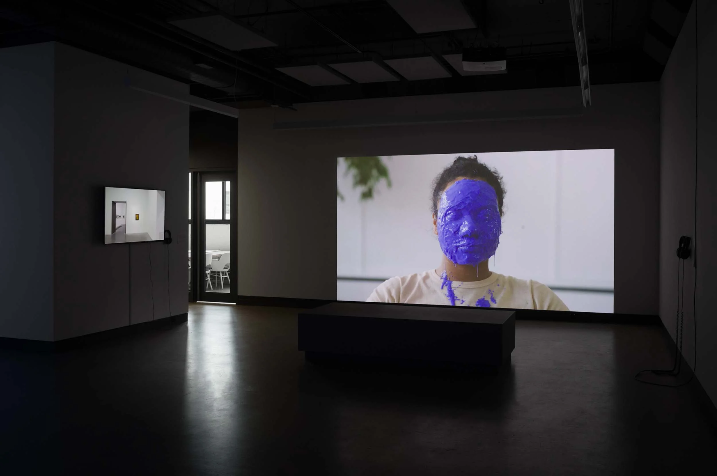  © Maïder Fortuné and Annie MacDonell, view of the exhibition  Shadow Vision , Dazibao, 2025. Photo: Atlas documentation. 