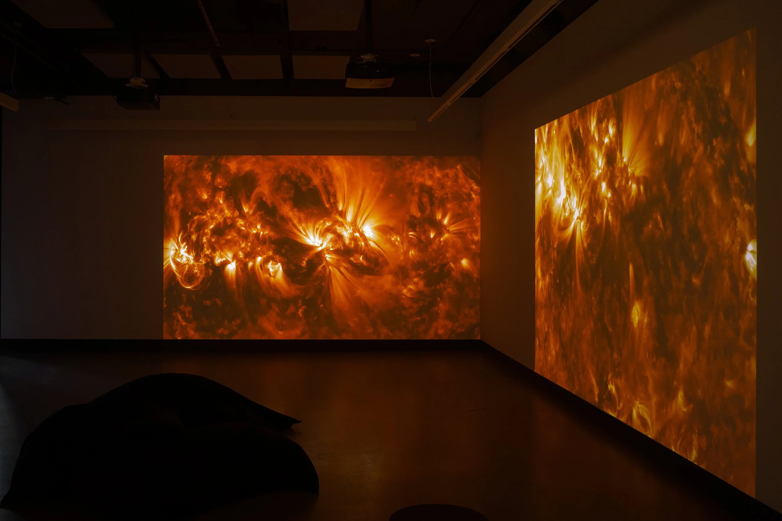  © Tyson Houseman, view of the exhibition  NDN Time , Dazibao, 2026. Photo: Atlas documentation 