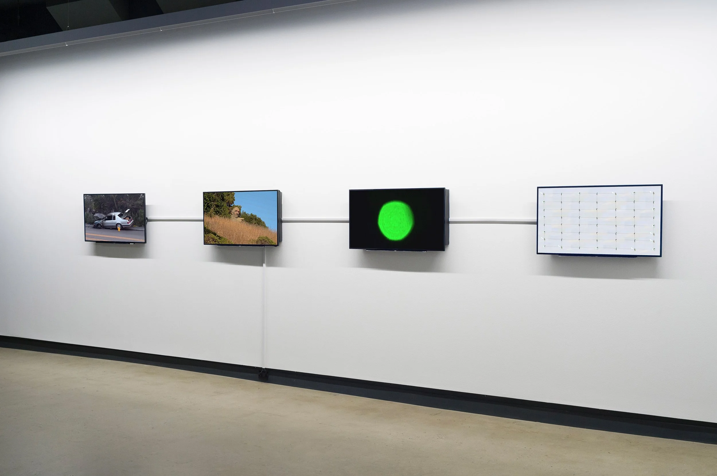  © Vijay Masharani, view of the exhibition  Selected Videos , Dazibao, 2026. Photo: Atlas documentation 